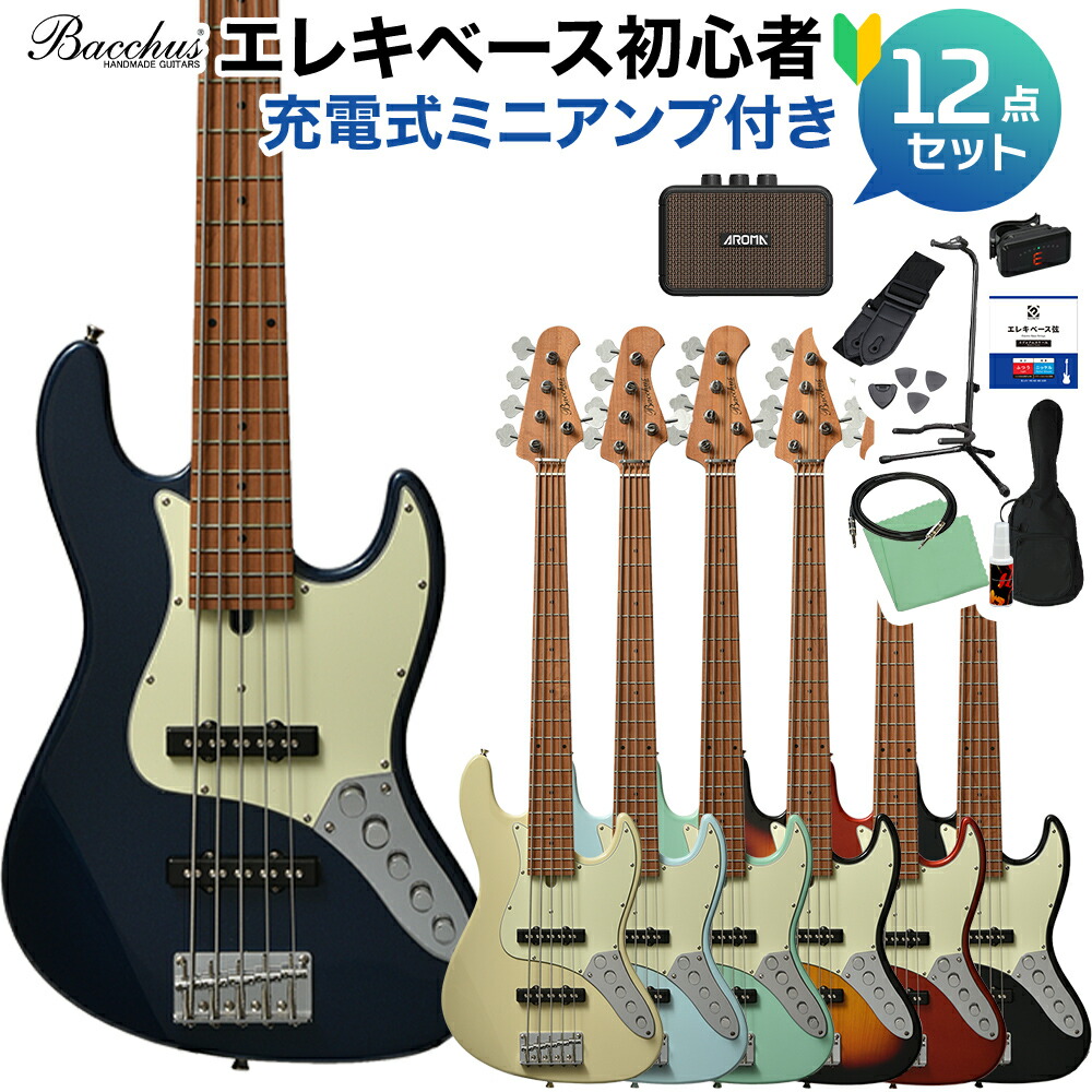 [値下げ品]Bacchus 4弦ベース　バック付き 楽天市場】Bacchusベースギター 5弦ベース6点セット WJB5-630-RSM/M