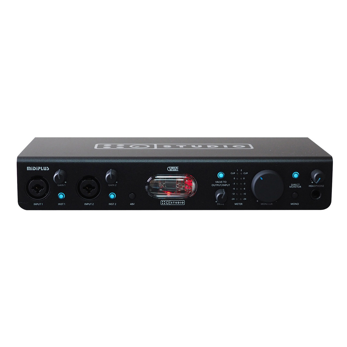 MiDiPLUS STUDIO VALVE 真空管搭載 オーディオインターフェイス 2入力2出力 ミディプラス MP-STVALVE