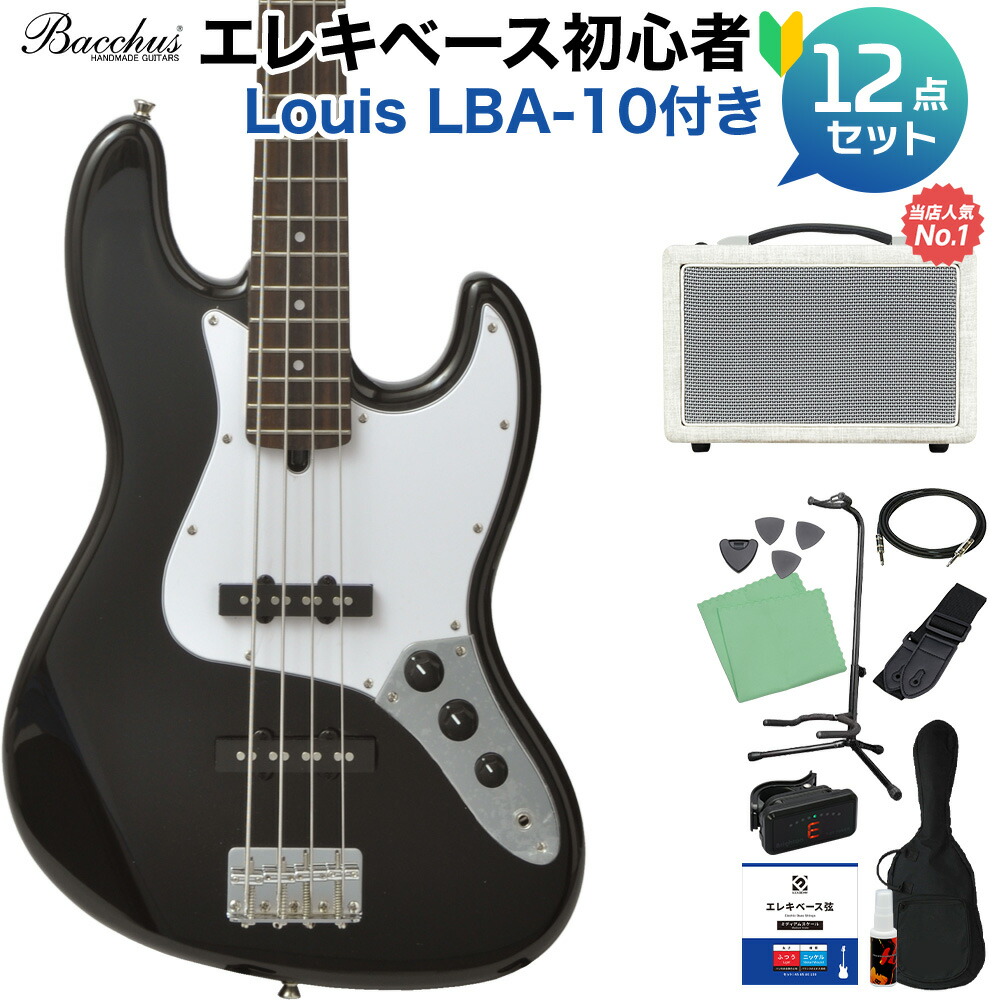 楽天市場】Bacchus BJB-1R BLK ベース 初心者12点セット 【島村楽器で