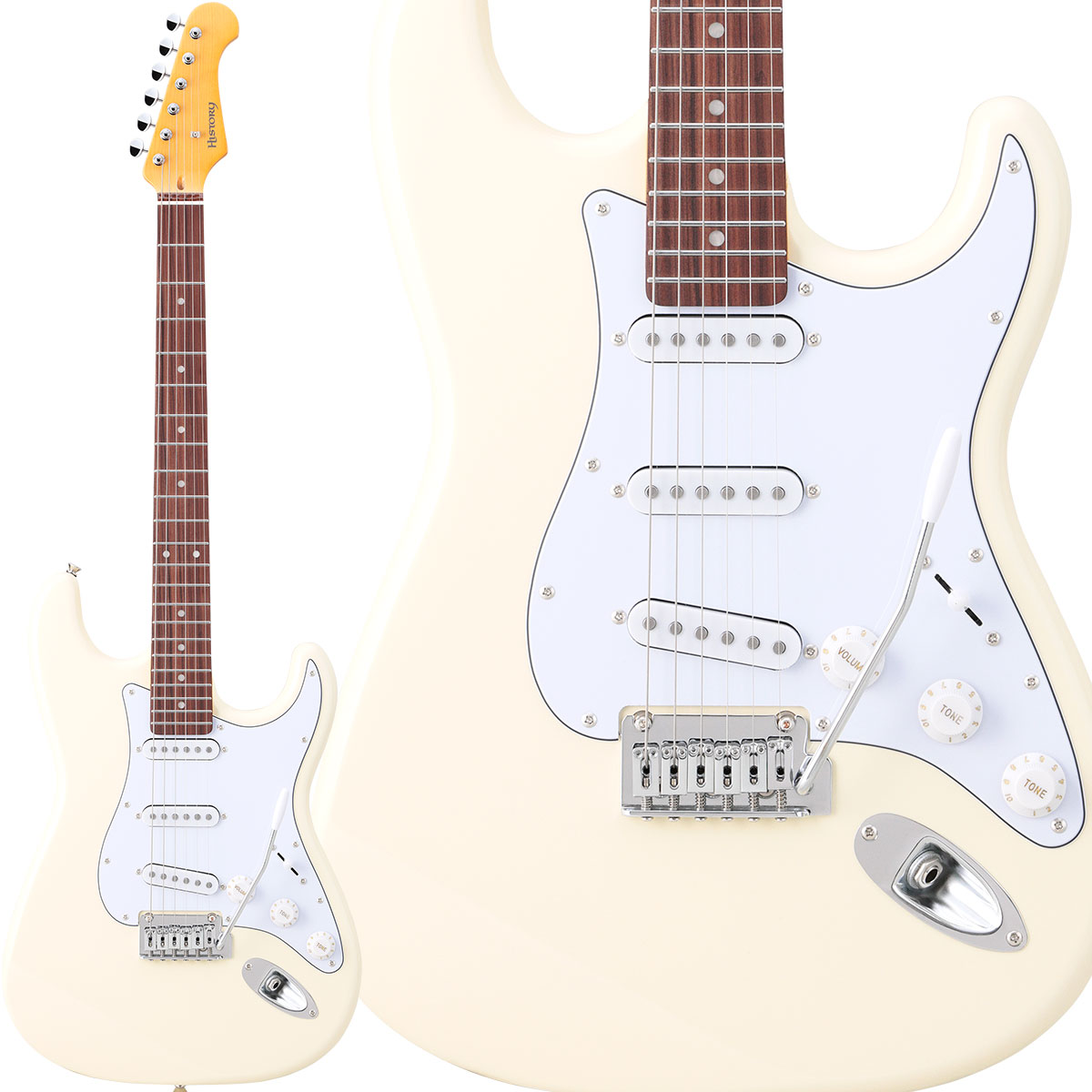 HISTORY HST-Performance White Ivory ハムバッカー切替可能 アルダーボディ エレキギター ストラトタイプ ヒストリー 3年保証