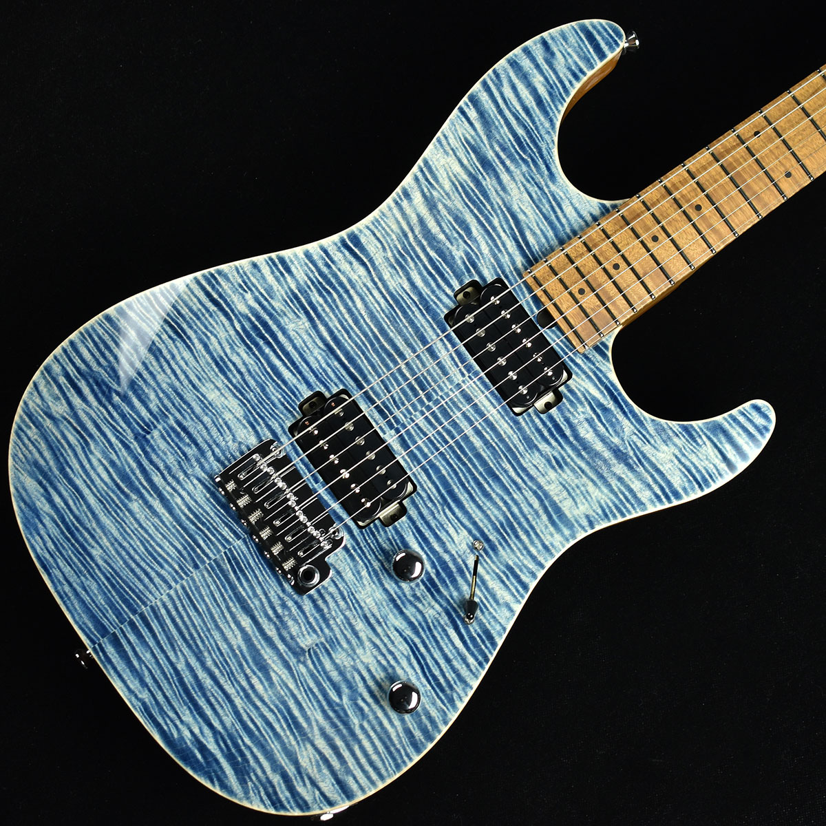 楽天市場】T's Guitars DST-Pro24 Exotic Maple Trans Blue Denim S/N