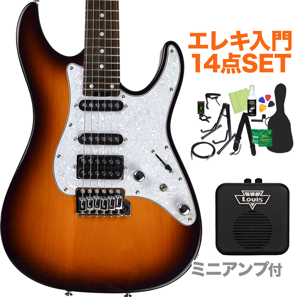 メール便送料無料対応可】 SCHECTER OL-BH Ultimate Brown Burst エレキギター初心者14点セット ストラトタイプ  fucoa.cl