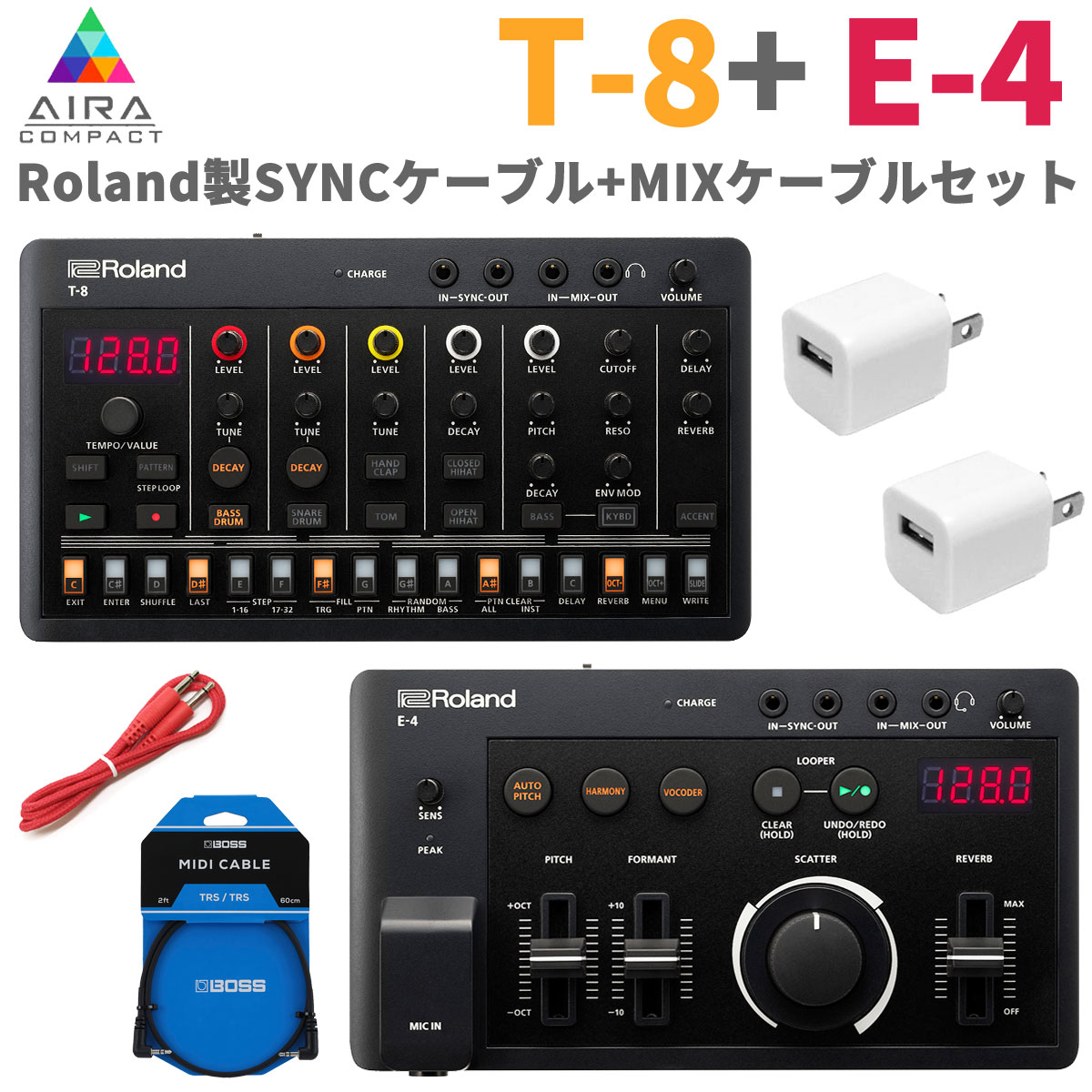 【楽天市場】Roland AIRA Compact J-6 + T-8 USB電源アダプター + 