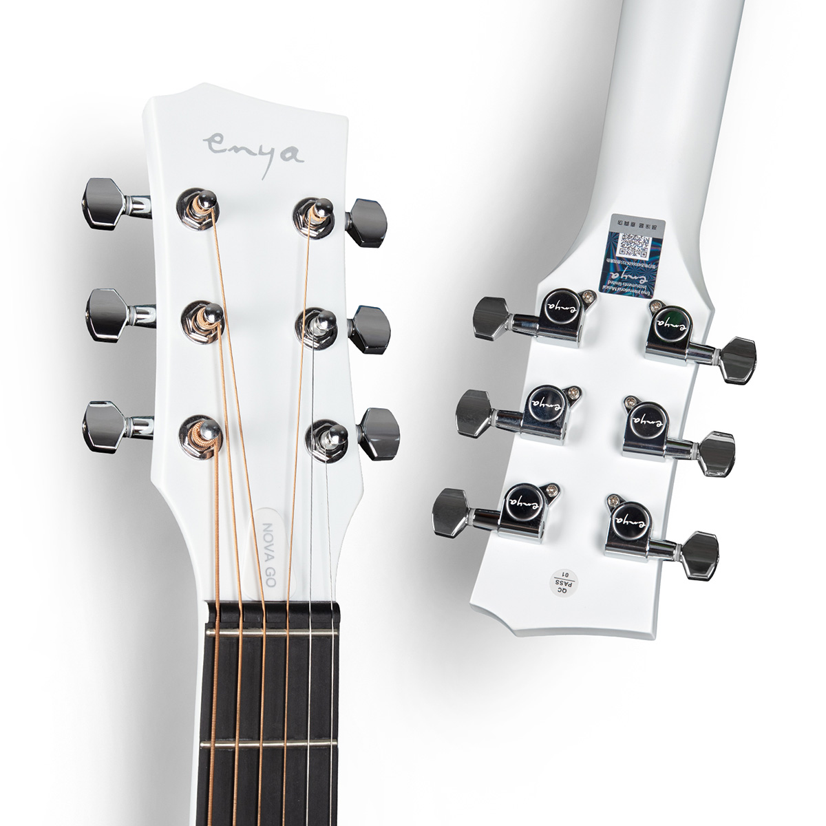 独特の上品 ENYA NOVA GO AI White スマートギター エレアコギター アコースティックギター