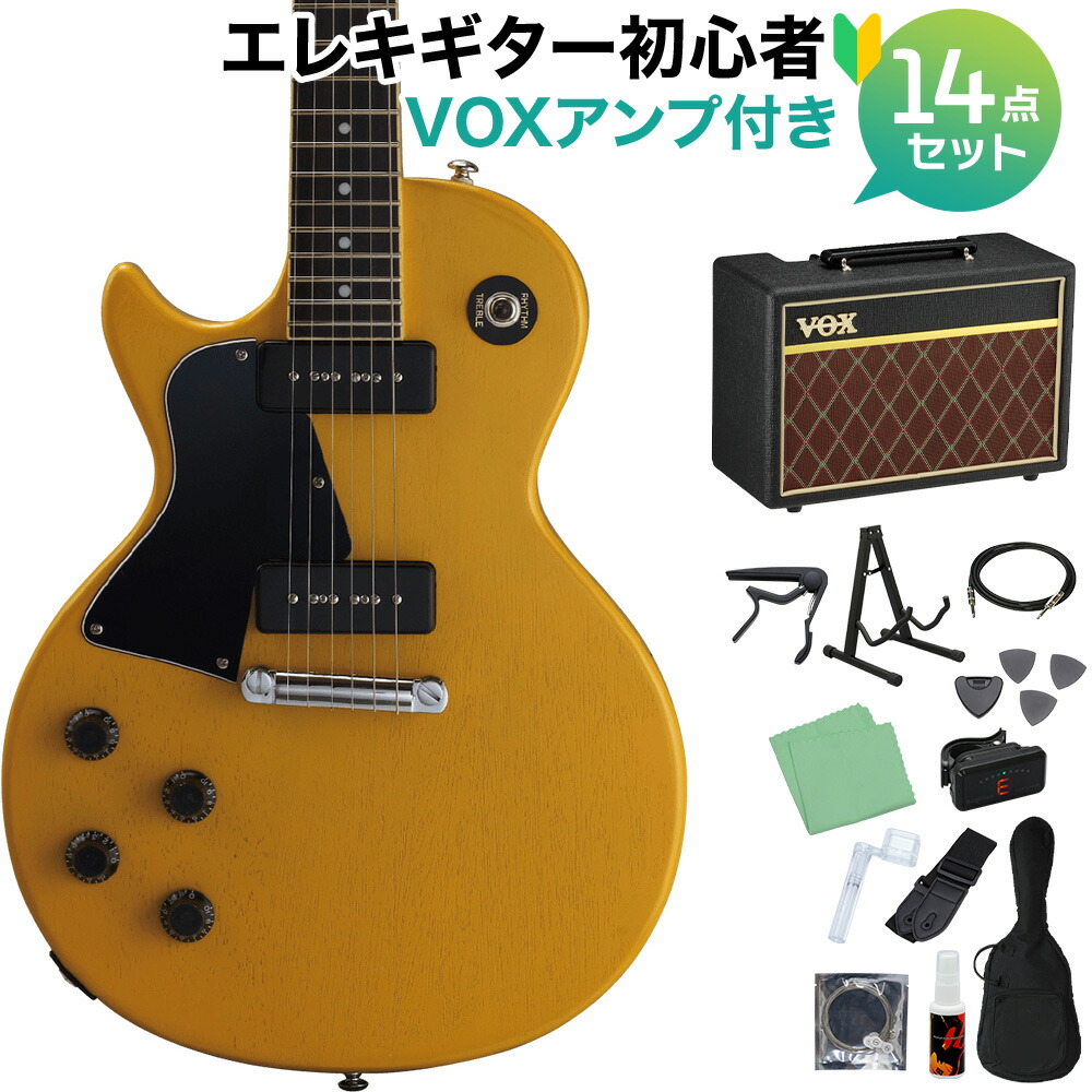【マラソン期間中 エントリーでさらP5倍】GrassRoots G-LS/LH TVY エレキギター初心者14点セット【VOXアンプ付き】 レスポールスペシャル TVイエロー 左利き・レフティ グラスルーツ 【初心者セット】|島村楽器