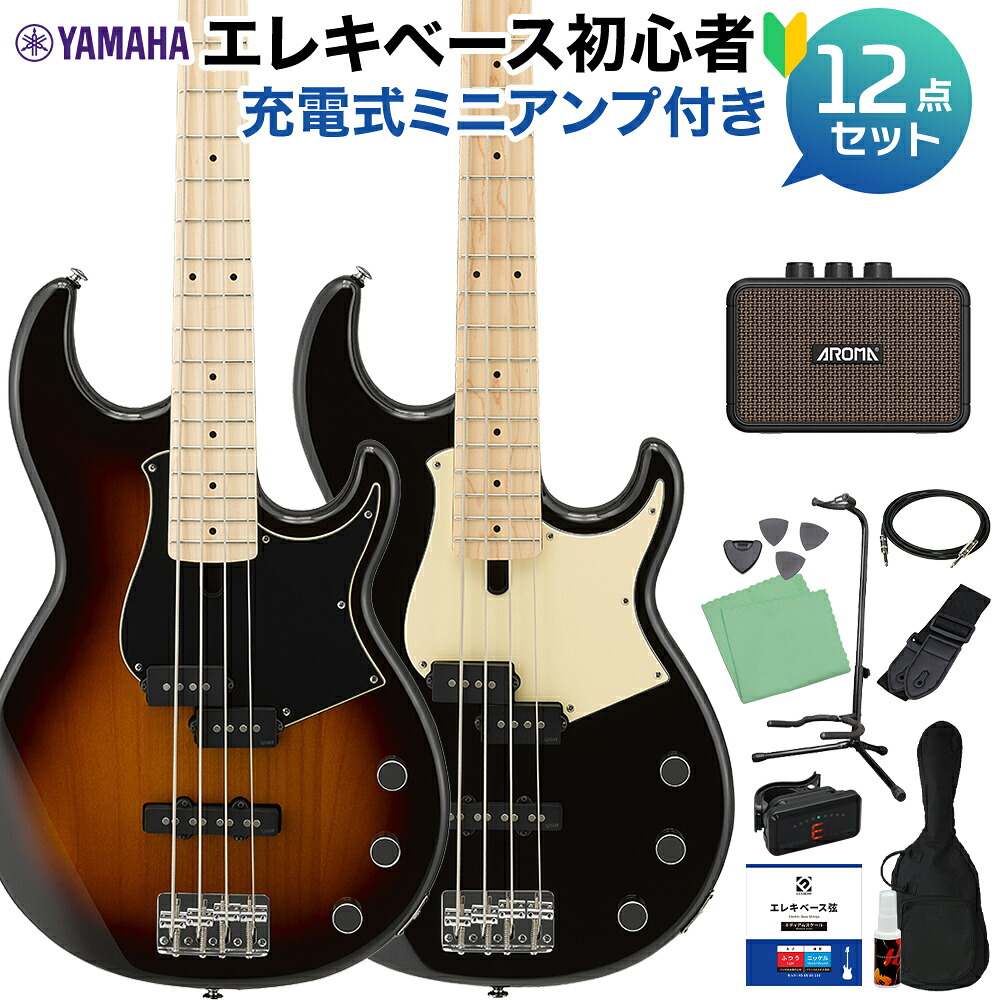 【マラソン期間中 エントリーでさらP5倍】YAMAHA BB434M ベース 初心者12点セット 【充電式ミニアンプ付】 メイプル指板 ヤマハ 【初心者セット】|島村楽器