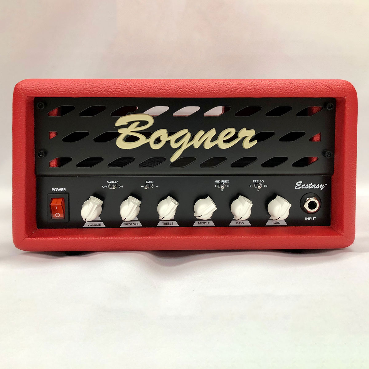 うのにもお得な BOGNER Ecstasy Mini Head Red Tolex Metal Grill White Knobs ミニアンプヘッド  Grillバージョン 予約受付中 fucoa.cl