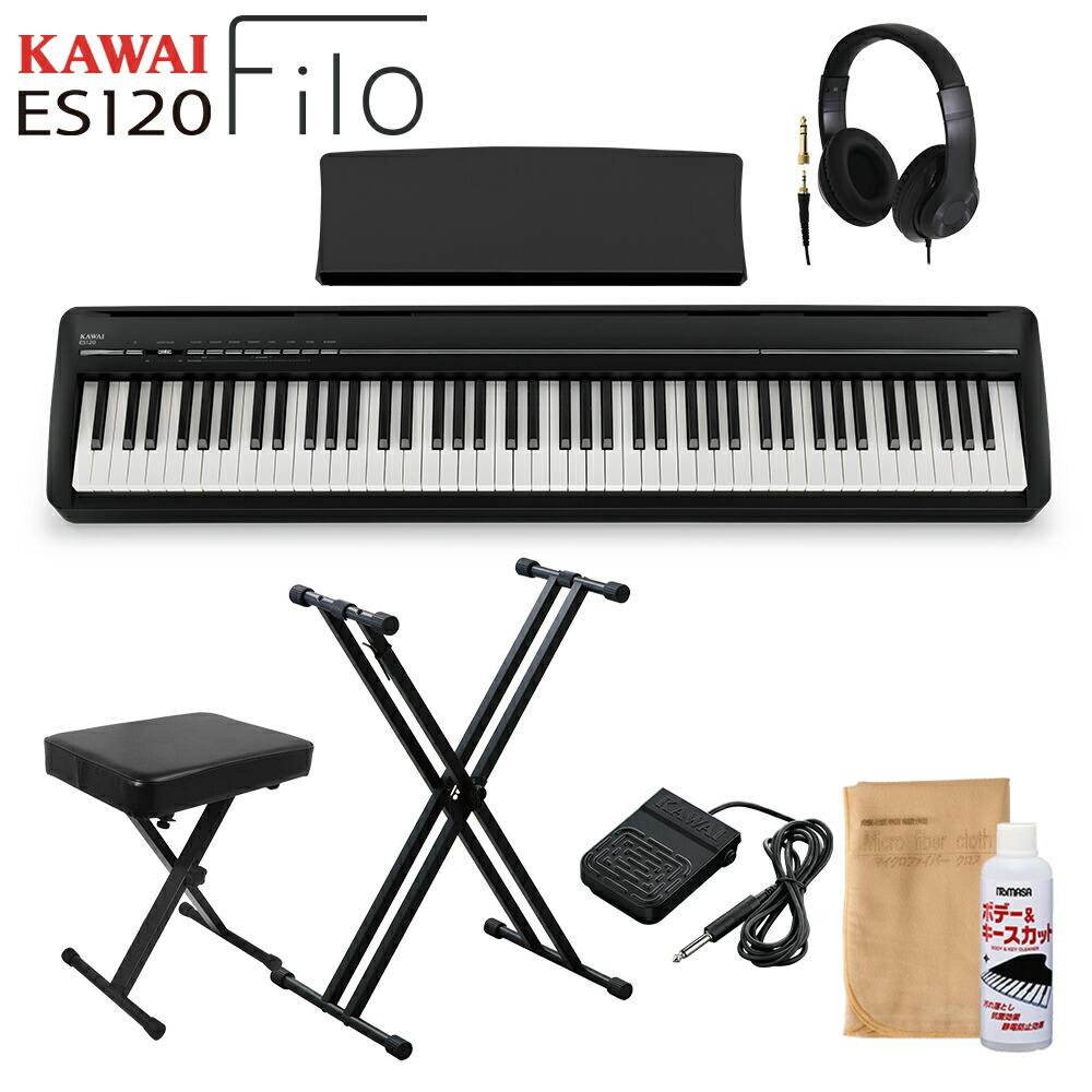 楽天市場】【レビューで楽譜プレゼント】 KAWAI ES60B ブラック 電子