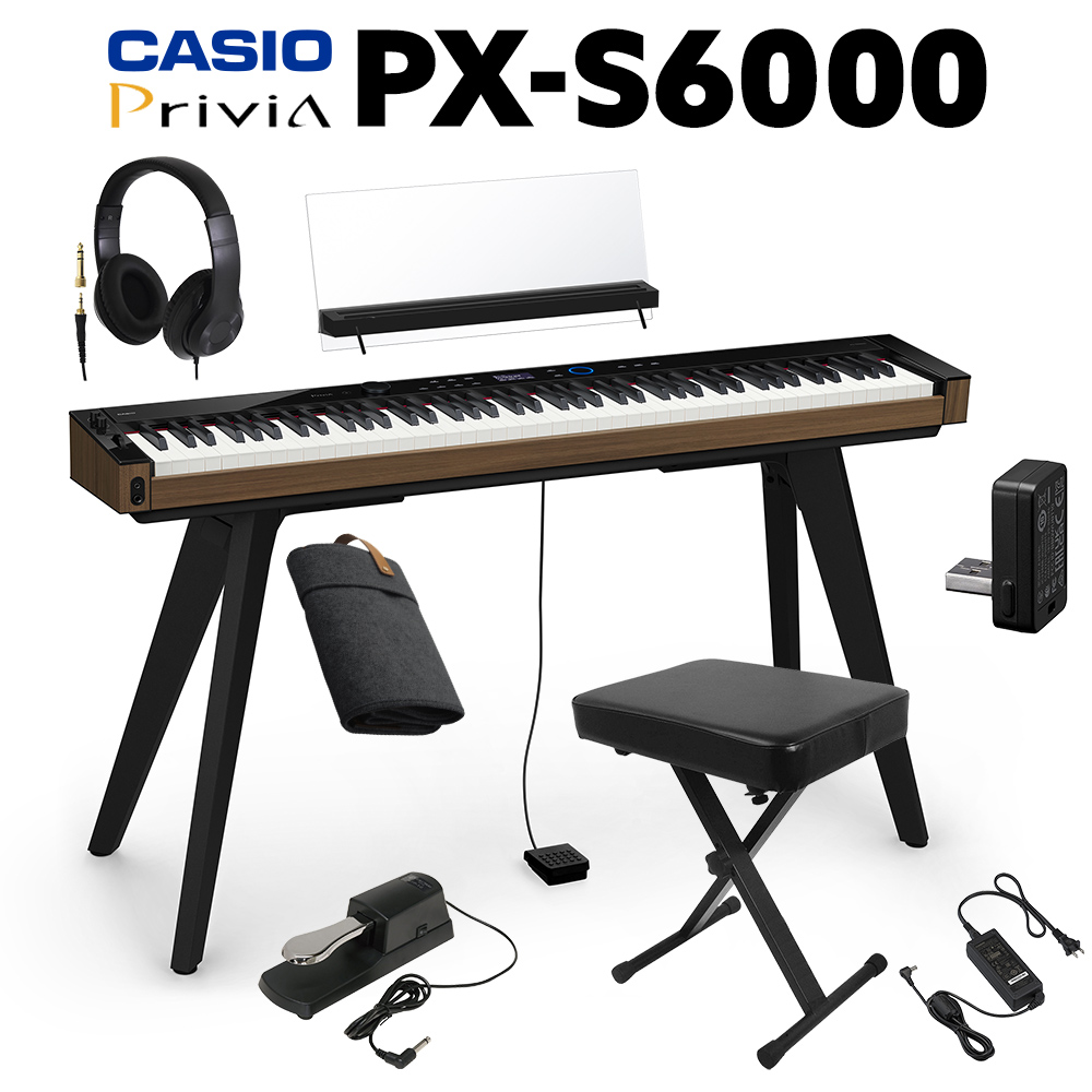 人気ブランド新作豊富 CASIO PX-S6000 BK ブラック 電子ピアノ 88鍵盤