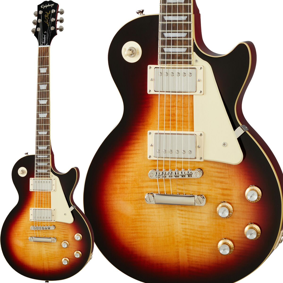 Epiphone Elitist サンバーストギター　ストラップ付き Epiphone Elitist Les Paul Standard # Tobacco Sunburst 2004年