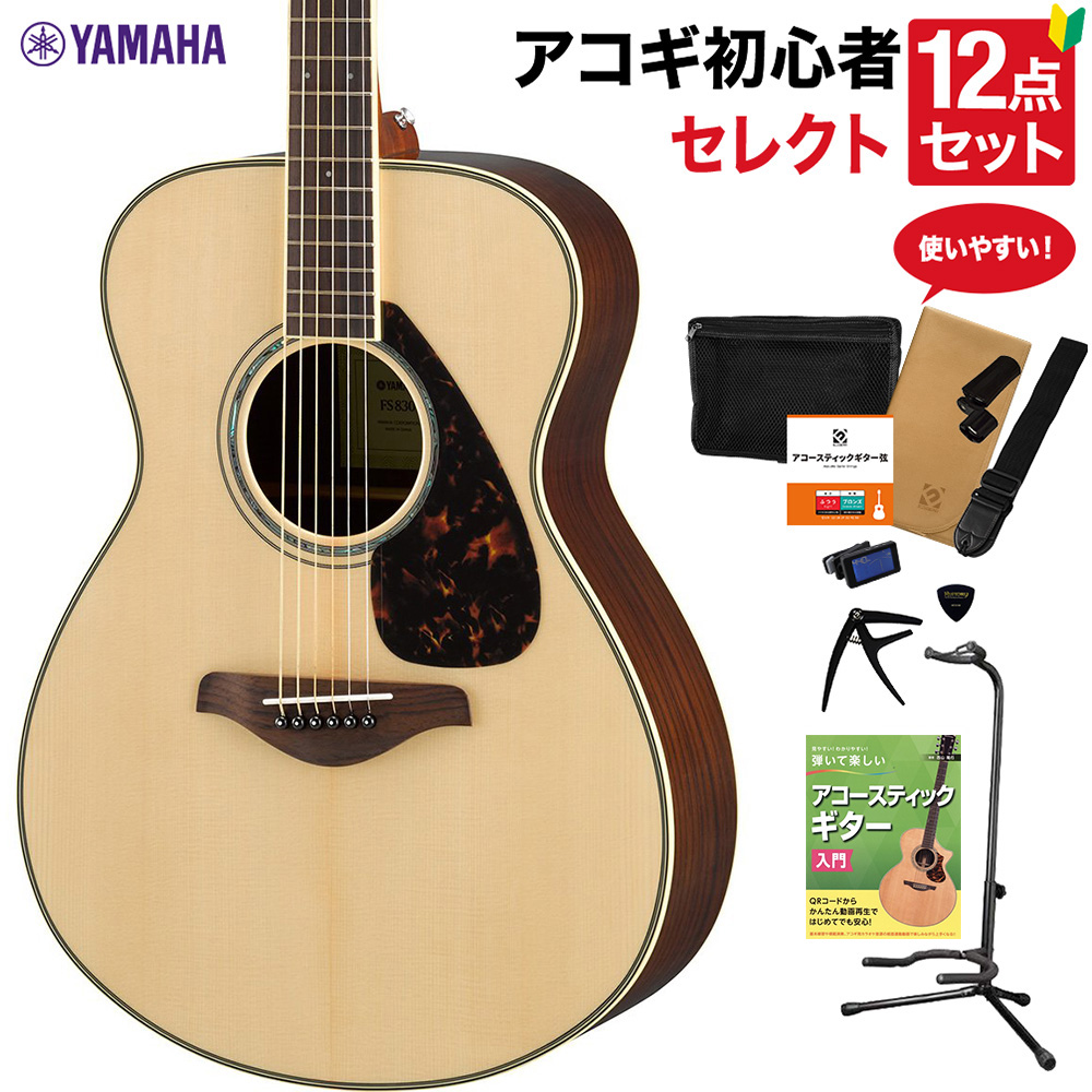 サービス YAMAHA FS830 NT アコースティックギター セレクト12点セット