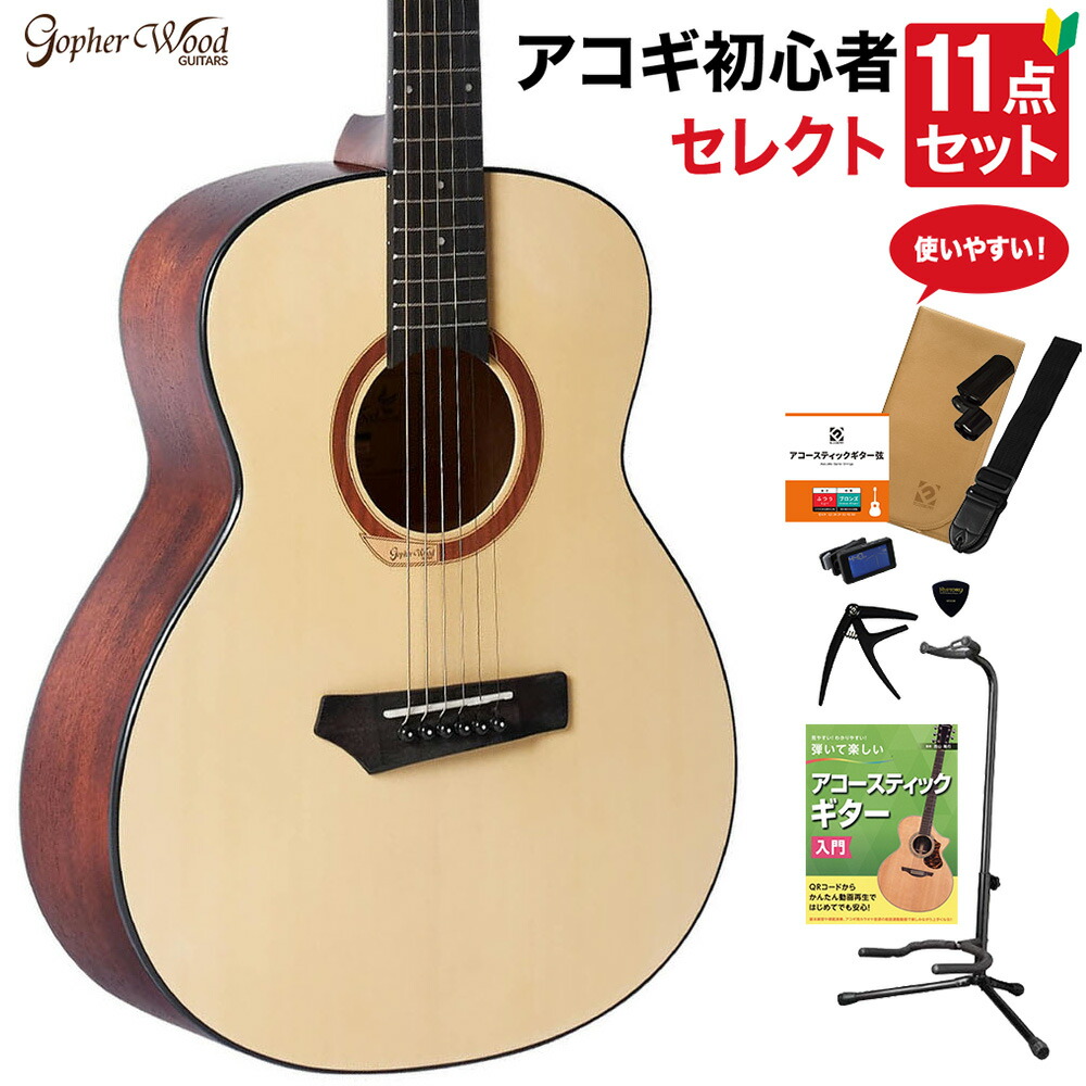 Gopher Wood Gopher（ゴフェルウッドギター）傷なし Gopher Wood Guitars i100 アコースティックギター ドレッド