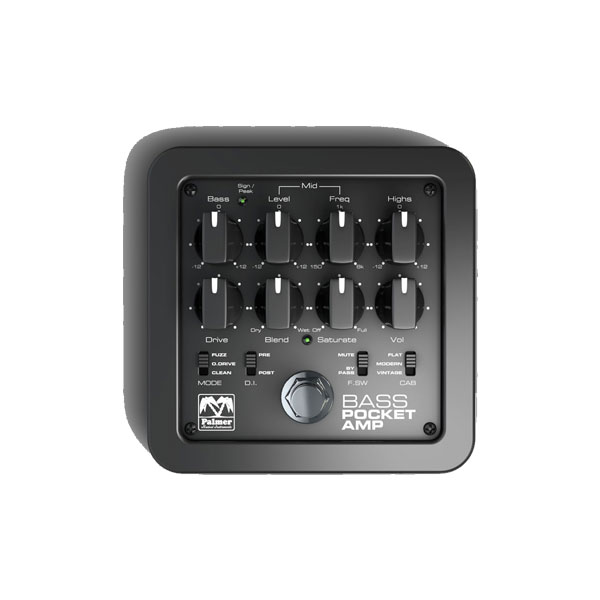 Palmer Pocket Amp Bass ベースアンプシミュレーター Portable Bass Preamp with DI-Out パルマー