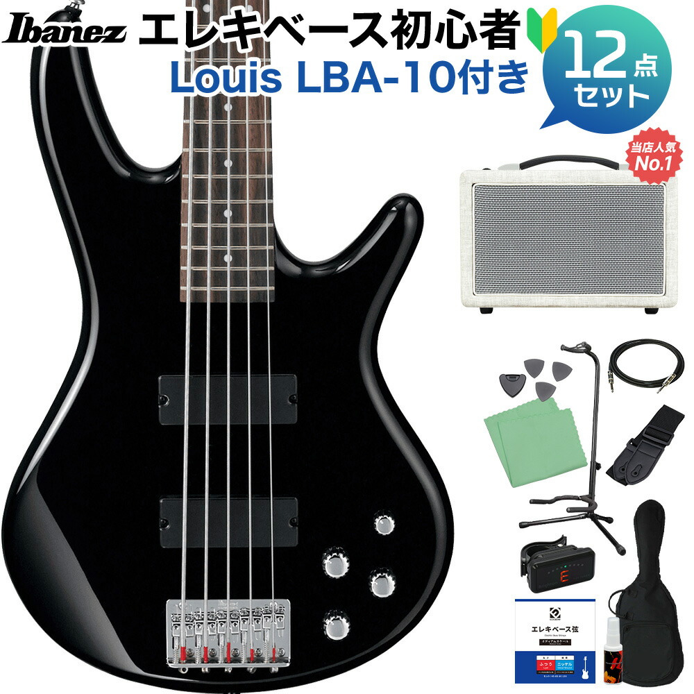 贈与 Ibanez GSR205 BK 5弦ベース初心者12点セット コンパクトボディ