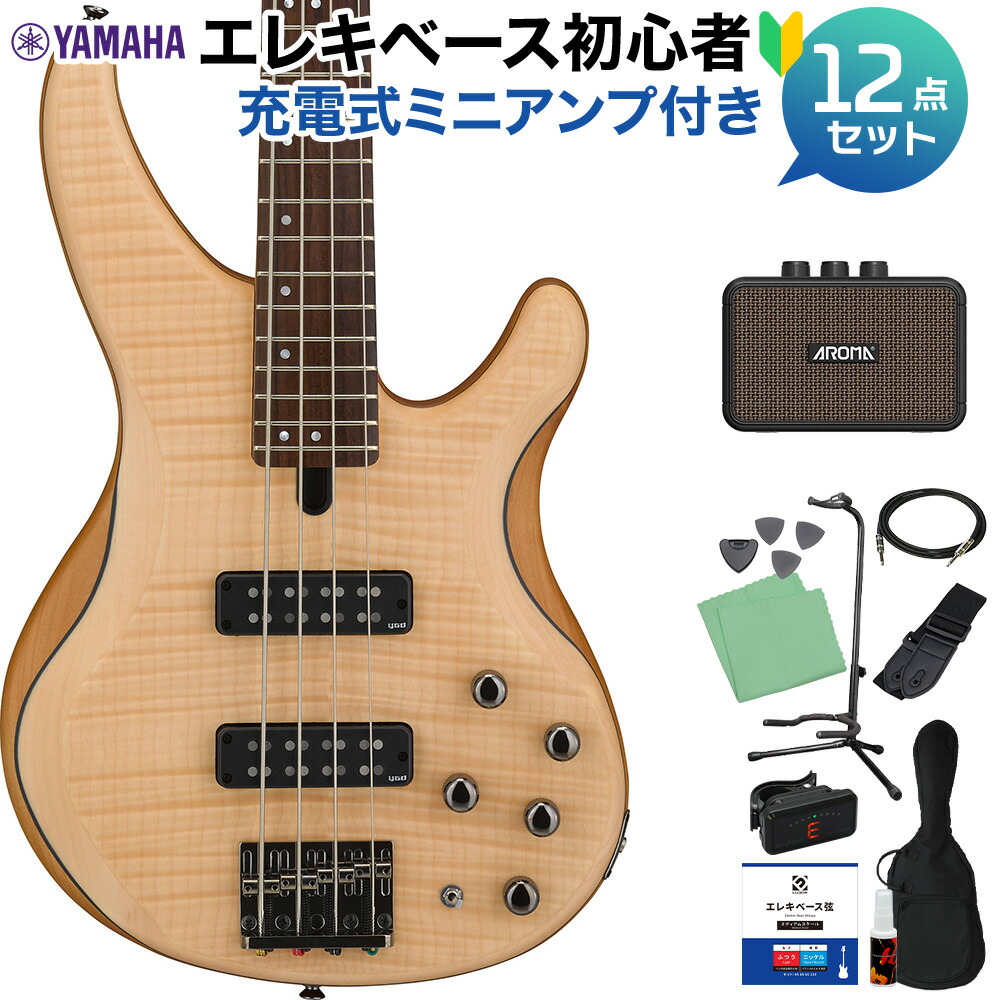 【マラソン期間中 エントリーでさらP5倍】 YAMAHA TRBX604FM NS ベース初心者12点セット 【充電式ミニアンプ付】 ナチュラルサテン ヤマハ 【初心者セット】｜島村楽器