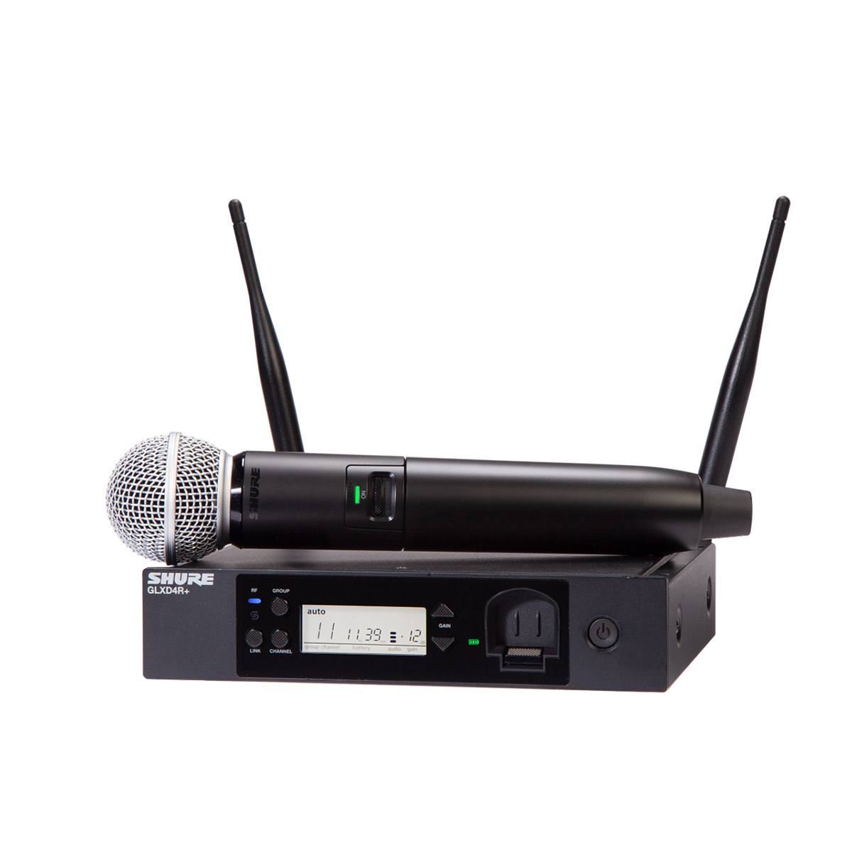 SHURE GLX-D24R+ SM58 ハーフラック型受信機付 ワイヤレスマイクセット ラックマウント対応 [マイク:SM58] [受信機:GLX-D4+]セット シュア GLXD24R+J/SM58-Z2｜島村楽器 61,543円