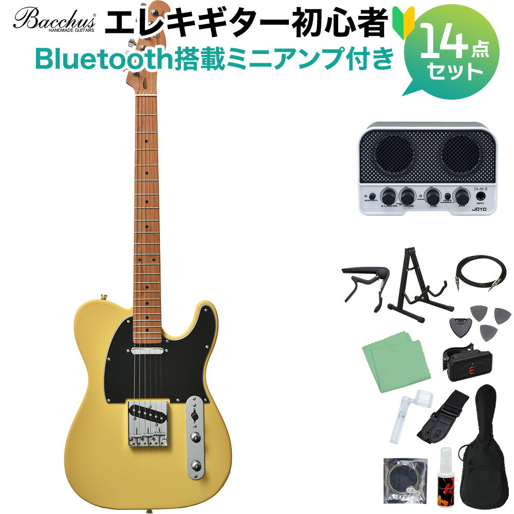 【マラソン期間中 エントリーでさらP5倍】 Bacchus BTE-1-RSM/M BBD エレキギター初心者14点セット【Bluetooth搭載ミニアンプ付き】 テレキャスタータイプ バタースコッチブロンド バッカス 【初心者セット】｜島村楽器