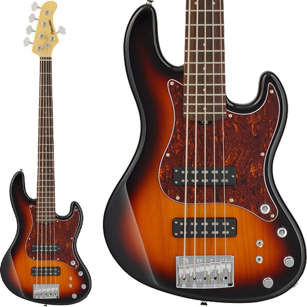 FERNANDES FJB5-DLX PCS 5弦ベース エレキベース コイルタップ可能 各トーンブースター搭載 アクティブ／パッシブ切替 フェルナンデス