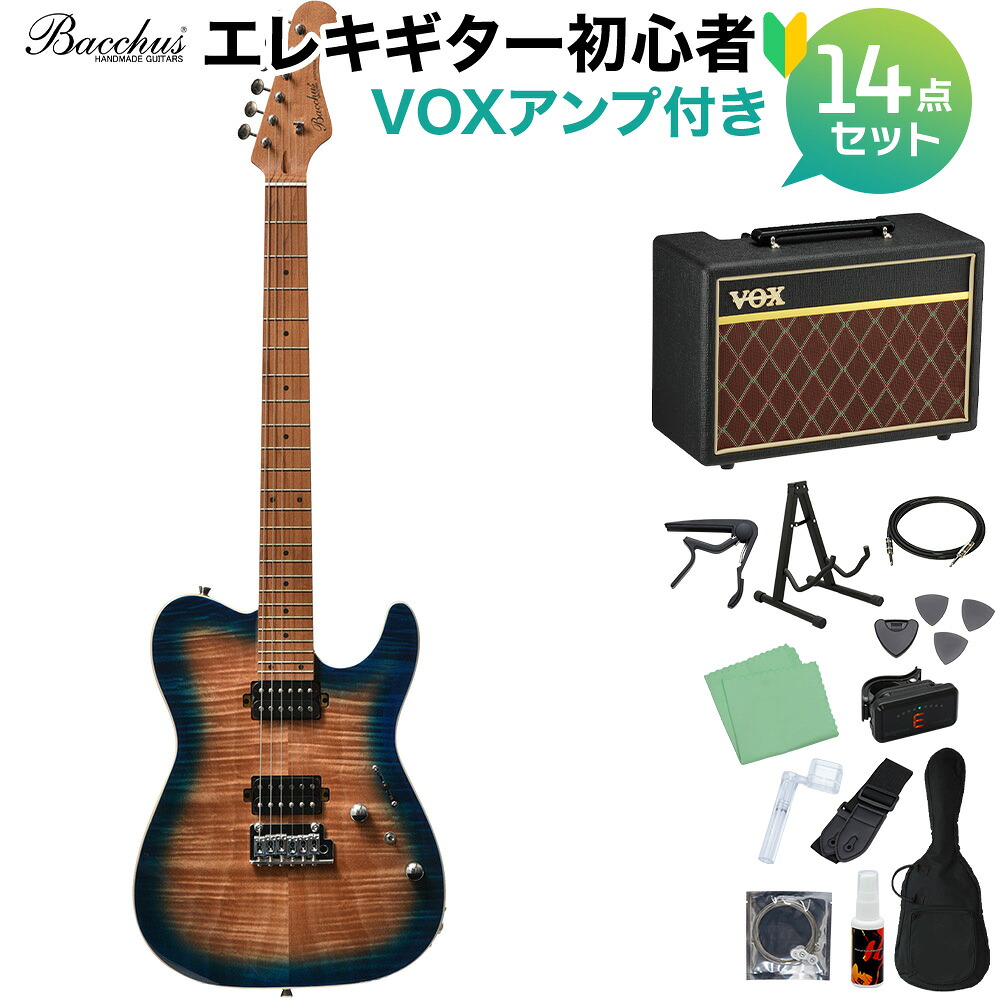 【マラソン期間中 エントリーでさらP5倍】Bacchus TAC24 FMH-RSM/M N-BL-B エレキギター 初心者14点セット【VOXアンプ付き】 テレキャスタイプ ユニバースシリーズ バッカス 【初心者セット】|島村楽器