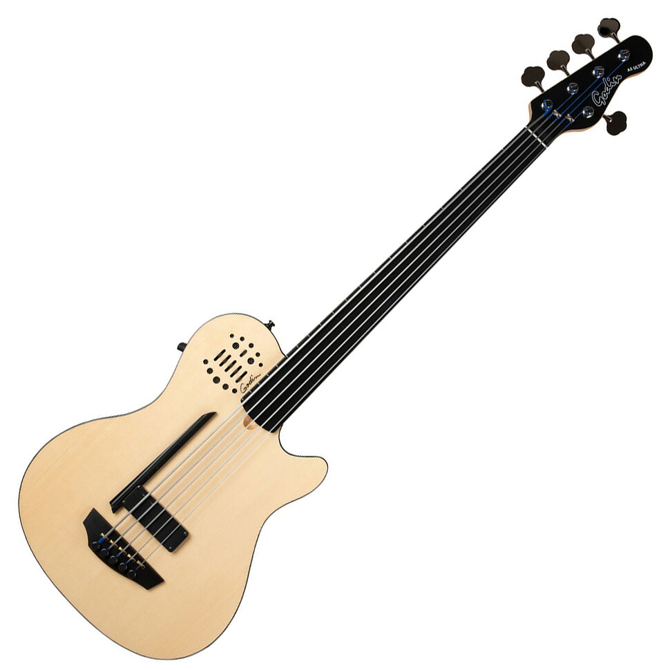【マラソン期間中 エントリーでさらP5倍】Godin A5 Ultra Natural Fretless A/E エレアコベース 5弦 フレットレス アコースティックベース ゴダン｜島村楽器