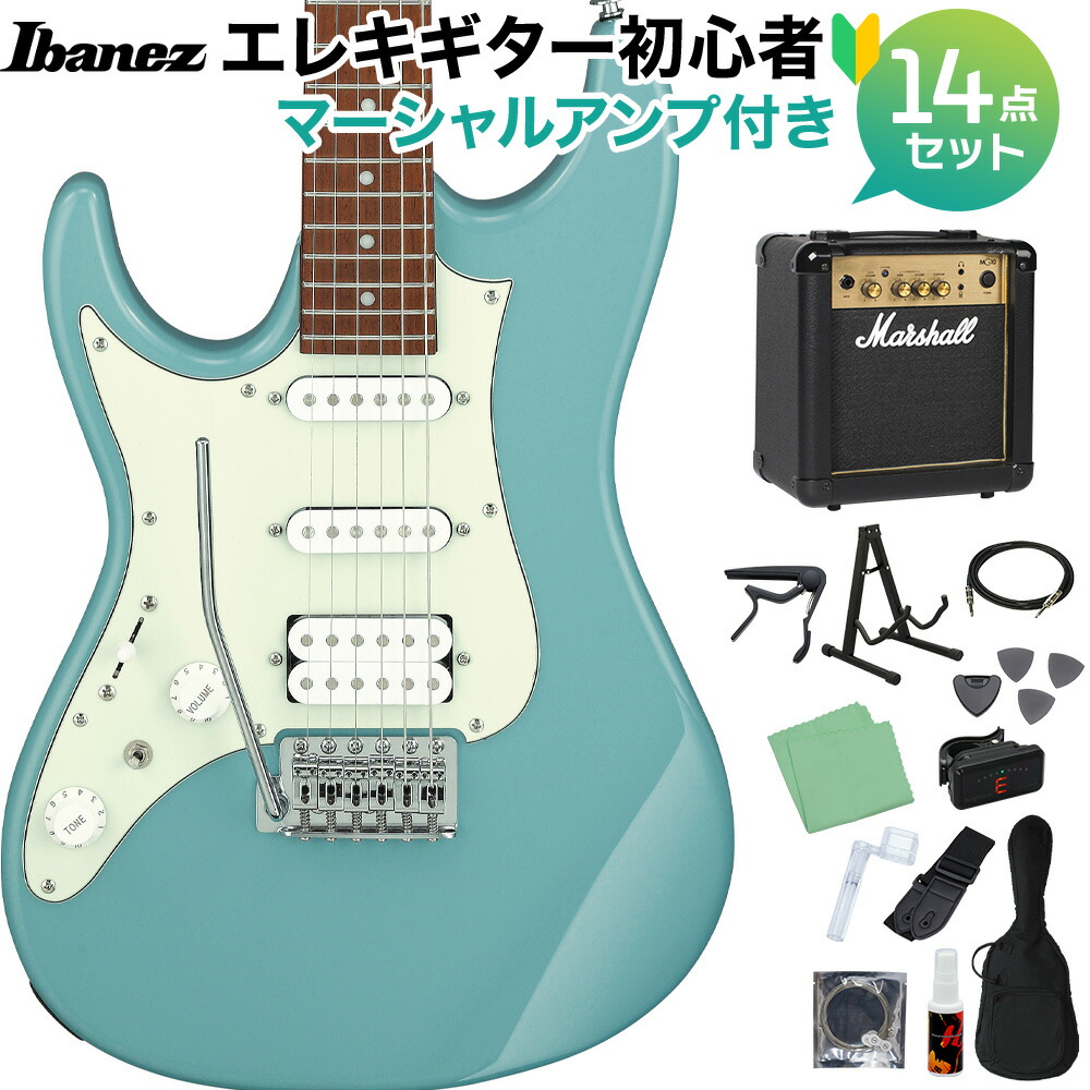 【マラソン期間中 エントリーでさらP5倍】Ibanez AZES40L PRB エレキギター初心者14点セット【マーシャルアンプ付き】 左利き用 レフティ ストラトタイプ アイバニーズ 【限定生産】 【初心者セット】｜島村楽器