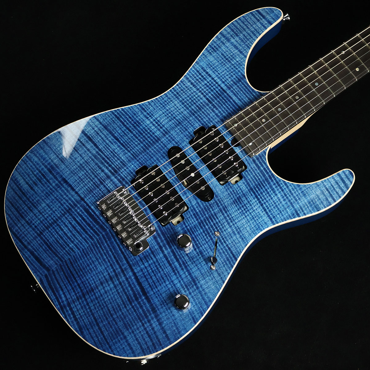 T's guitars dst pro 24　musicman jp 風です。 T's Guitars DST-Pro24 Exotic Maple Trans Blue Denim S/N