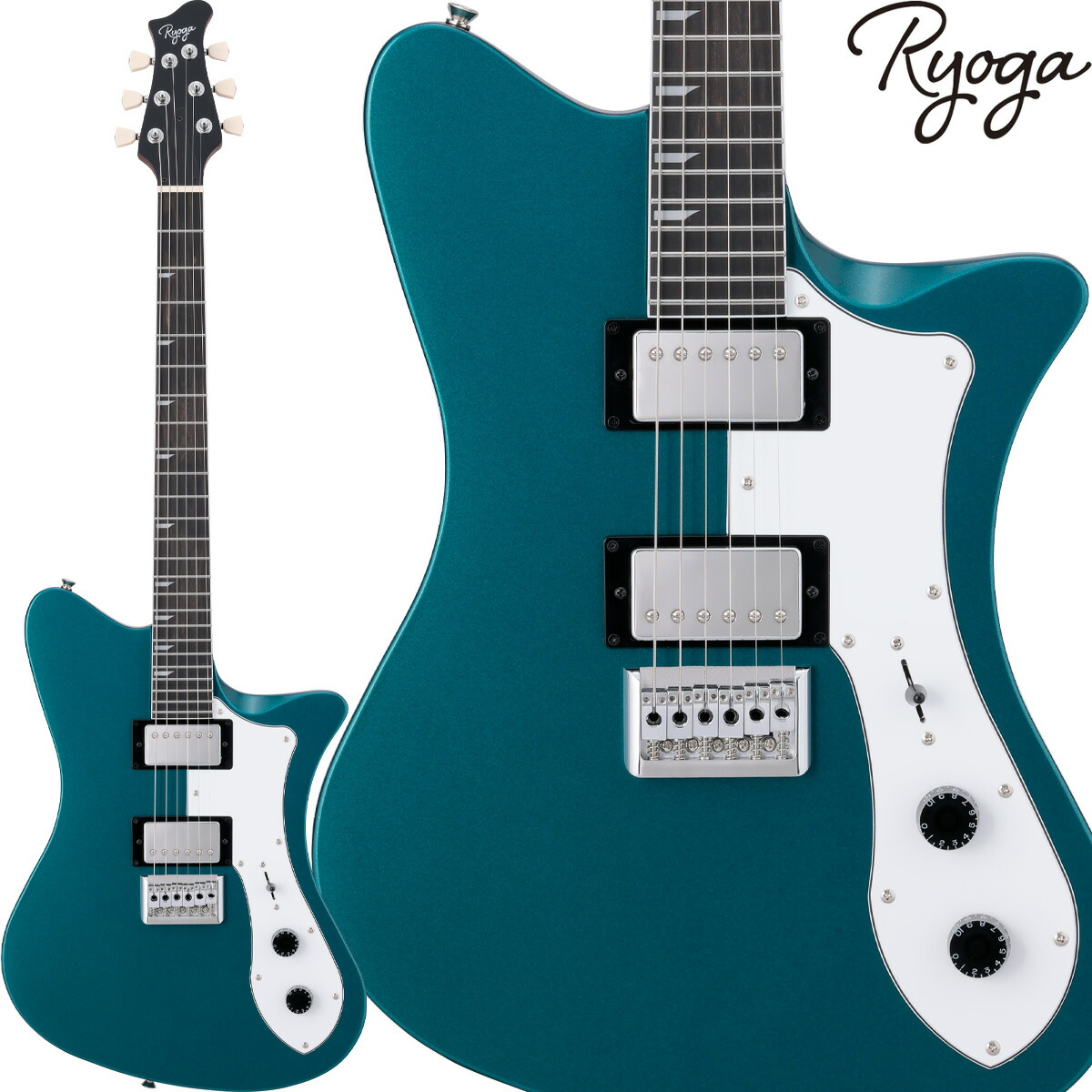 【マラソン期間中 エントリーでさらP5倍】【新価格でお得に】 Ryoga SKATER Ocean Turquoise Blue エレキギター ハムバッカー ベイクドメイプルネック リョウガ スケーター｜島村楽器