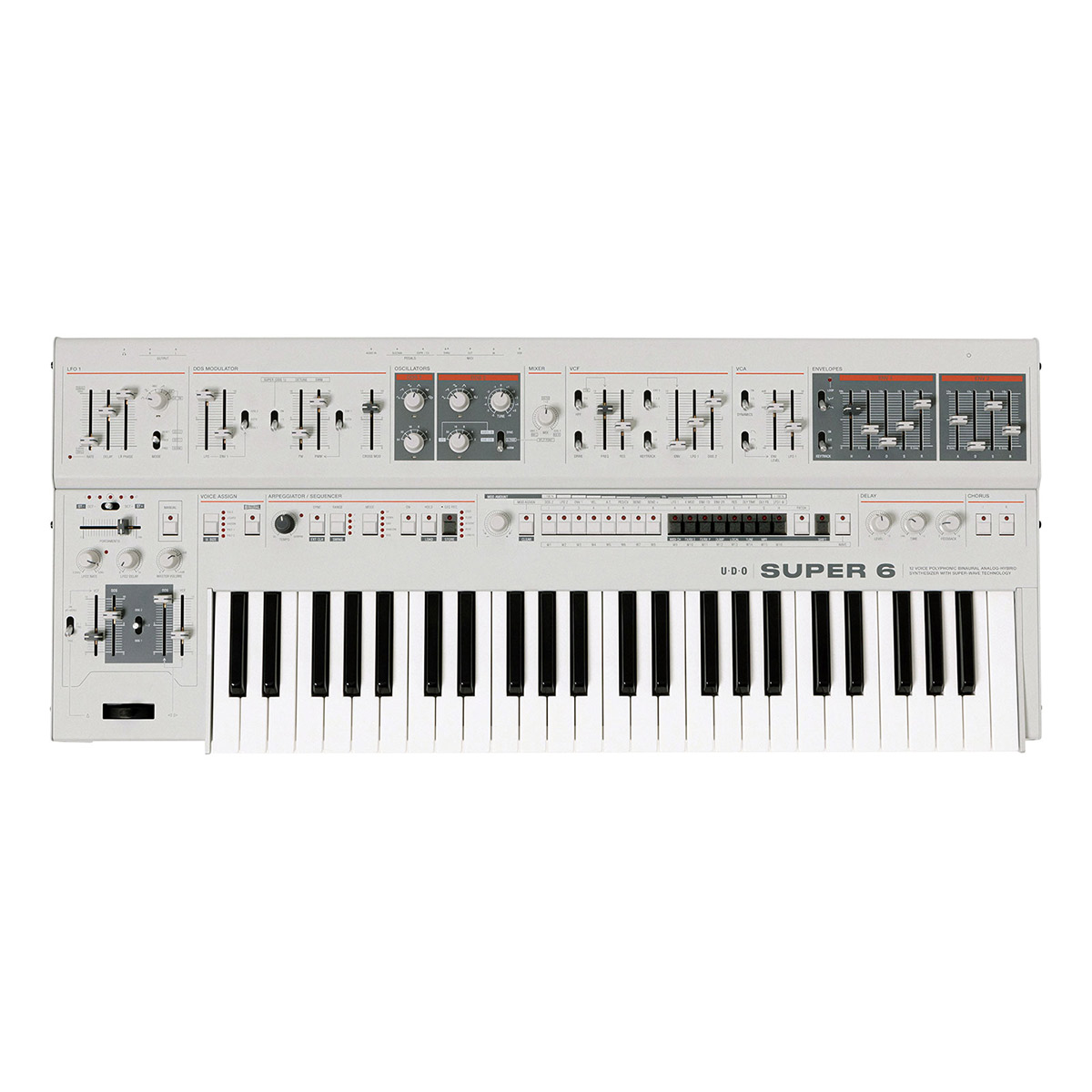U・D・O Audio Super 6 (ホワイト) バイノーラル・アナログ　ハイブリッド・シンセサイザー ユーディーオー オーディオ
