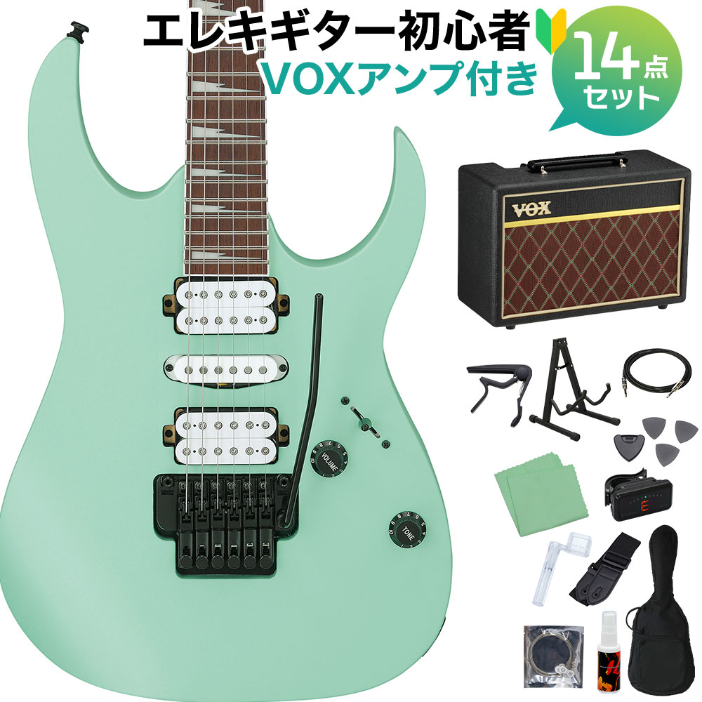 【マラソン期間中 エントリーでさらP5倍】Ibanez RG470DX SFM Sea Foarm Green Matte エレキギター初心者14点セット 【VOXアンプ付き】 人気カラー アイバニーズ Standard RG 【初心者セット】｜島村楽器