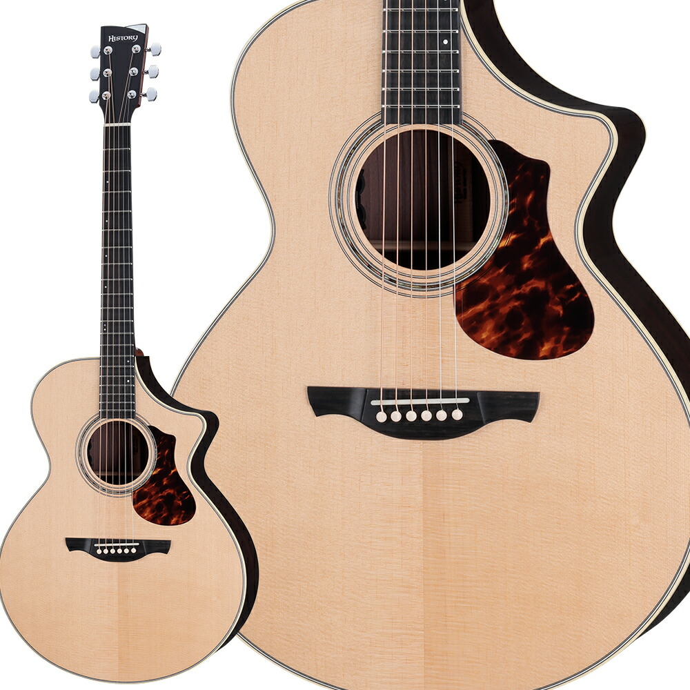 オール単板　HISTORY NT-L4 アコースティックギター HISTORY NT-L4 Natural アコースティックギター 日本製 PU搭載