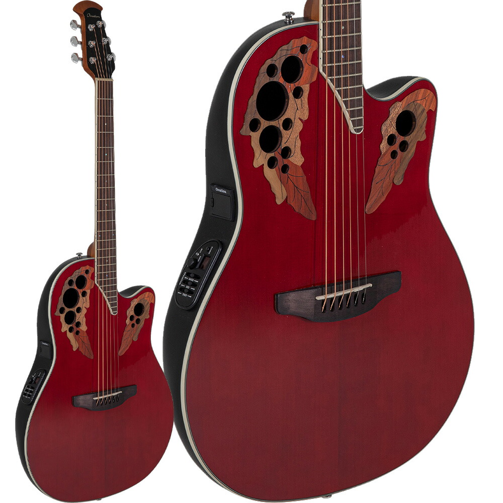 Ovation アコースティックギター レッドグラデーション Ovation アコースティックギター レッドグラデーション ギター