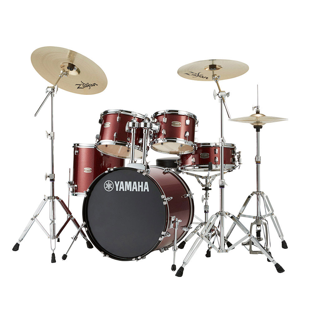 【マラソン期間中 エントリーでさらP5倍】YAMAHA RYDEEN RDP0F5STD BGG ドラムセット バーガンディグリッター 【バスドラム20インチ仕様】 ヤマハ ライディーン｜島村楽器