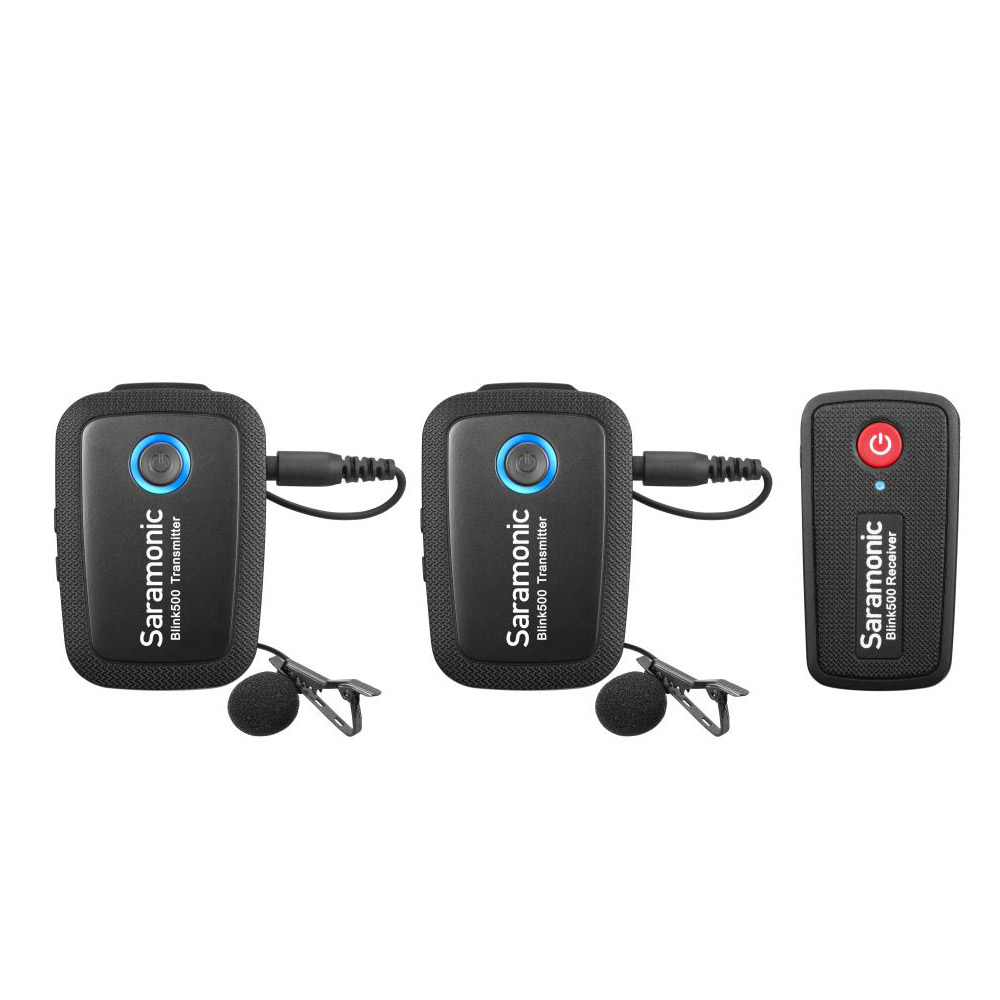 Saramonic Blink500 B2-B (ブラック) [送信機2台・受信機1台・ラベリアマイク付属] 2.4Gワイヤレスマイクシステム　ディスプレイレスモデル サラモニック