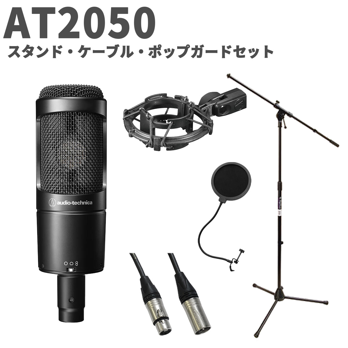 audio-technica AT2050 コンデンサーマイク 2本セット 美品 audio-technica AT2050 コンデンサーマイク