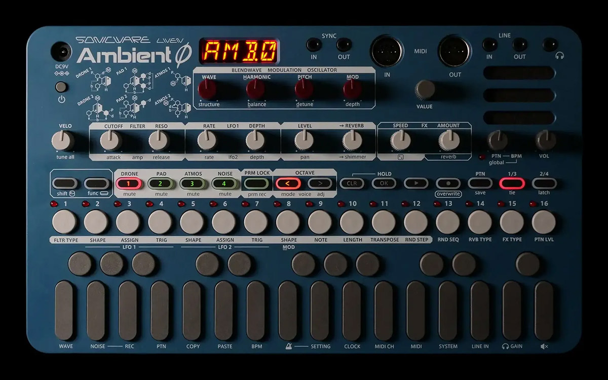 SONICWARE LIVEN Ambient (zero) 純正アダプター付属 サウンドスケープ シンセサイザー ソニックウェア LVN-080