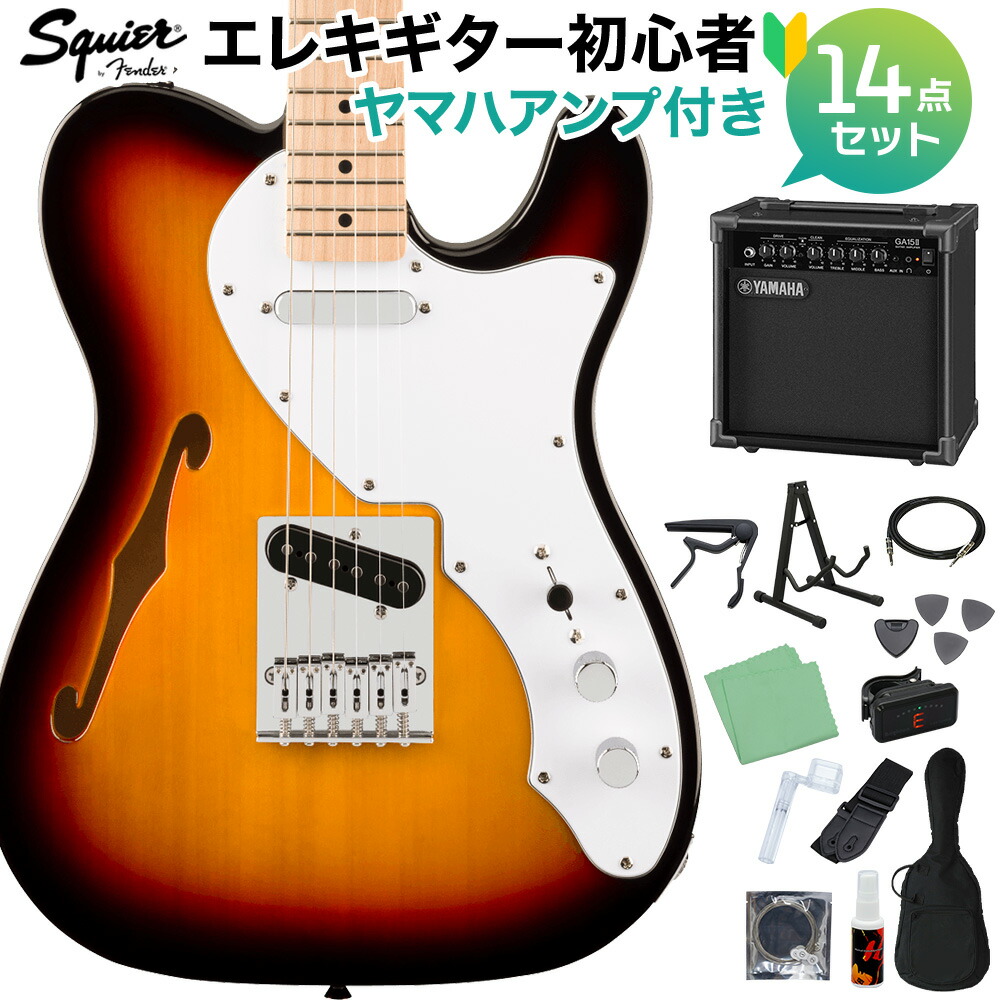 楽天市場】Squier by Fender Affinity Series Telecaster Thinline 3