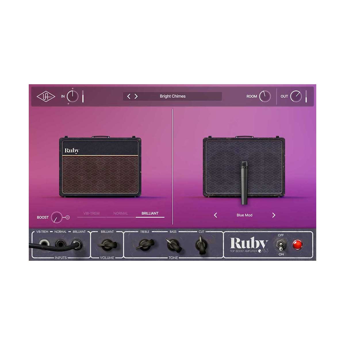 UNIVERSAL AUDIO UAD Ruby '63 Top Boost Amplifier プラグインソフト ユニバーサルオーディオ [メール納品 代引き不可]