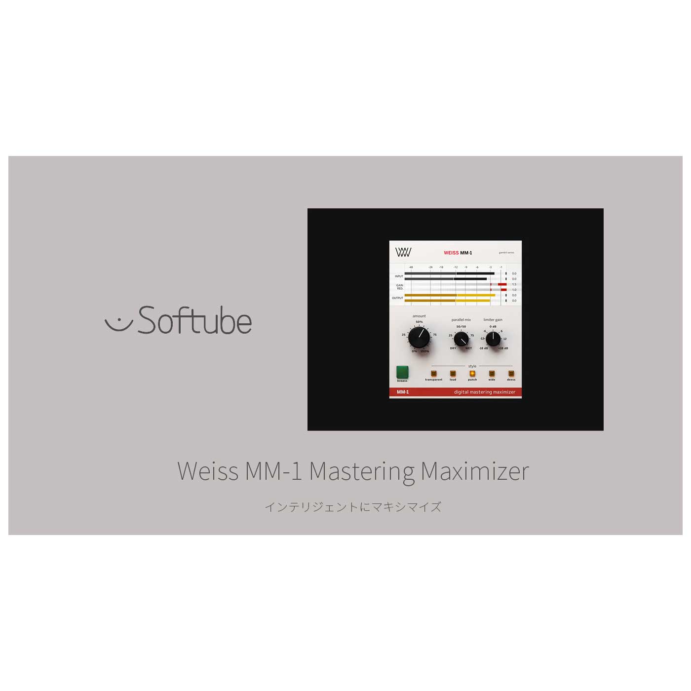 Softube Weiss MM-1 Mastering Maximizer プラグインソフト ソフチューブ [メール納品 代引き不可]