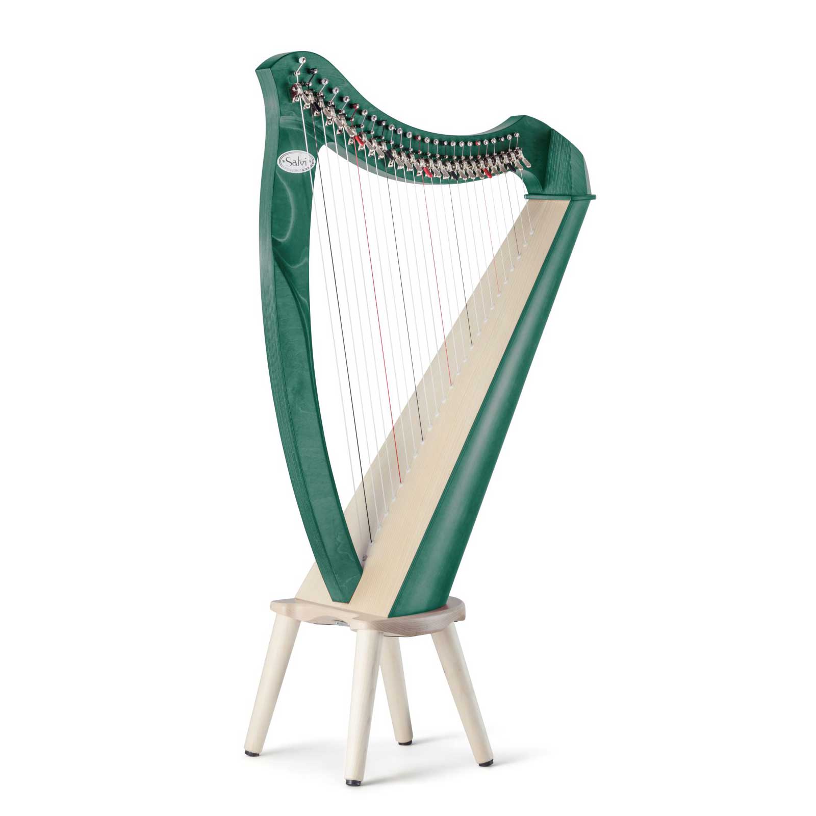 Salvi HARPS JUNO25 ジュノ 25弦 (グリーン) [リュック付属] 小型 ミニ レバーハープ 竪琴 膝乗せ サルヴィハープ