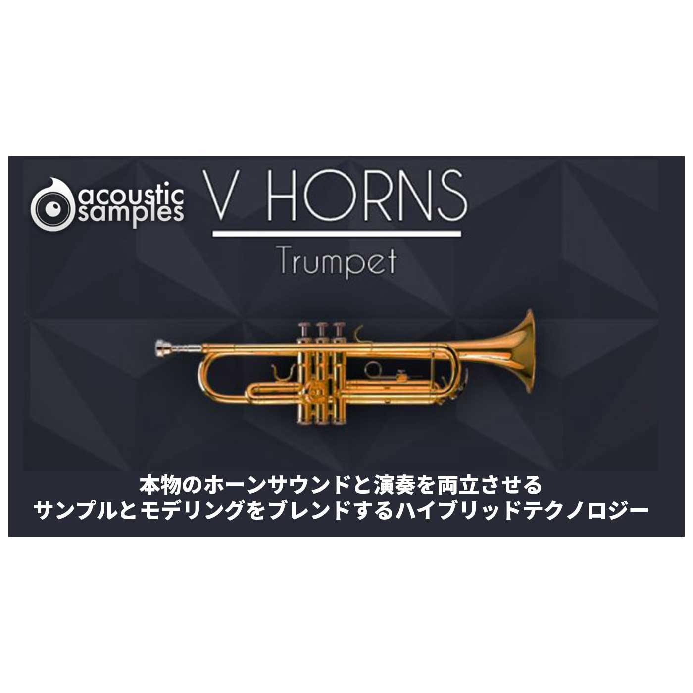 Acoustic Samples VHorns Trumpet ソフト音源 トランペット音源 ブラス音源 アコースティックサンプル[メール納品 代引き不可]