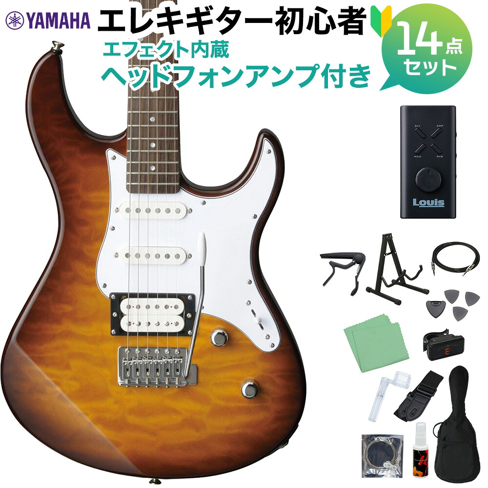 【マラソン期間中 エントリーでさらP5倍】 YAMAHA PACIFICA212VQM TBS エレキギター 初心者14点セット 【ヘッドホンアンプ付き】 タバコブラウンサンバースト ヤマハ パシフィカ【WEBSHOP限定】|島村楽器