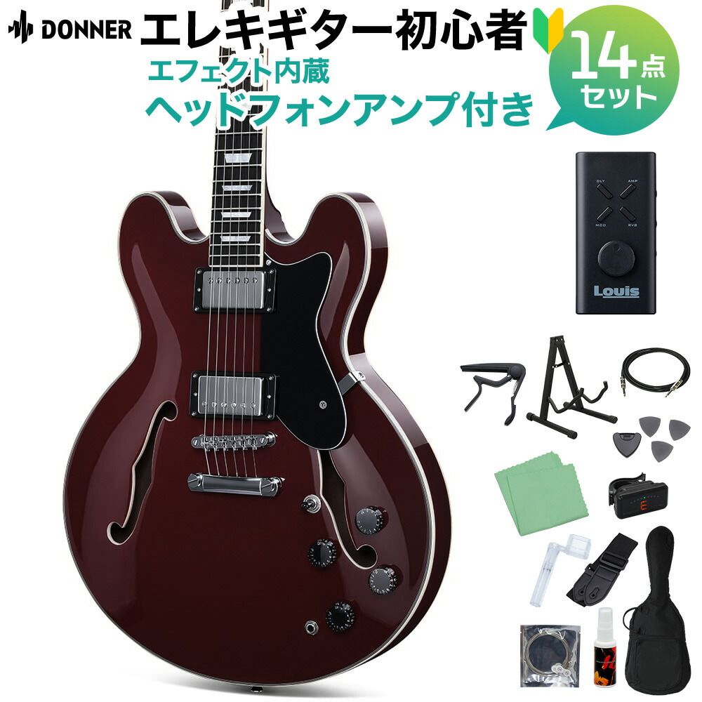 DONNER セミアコ Amazon | Donner セミアコギター エレキギター セミ