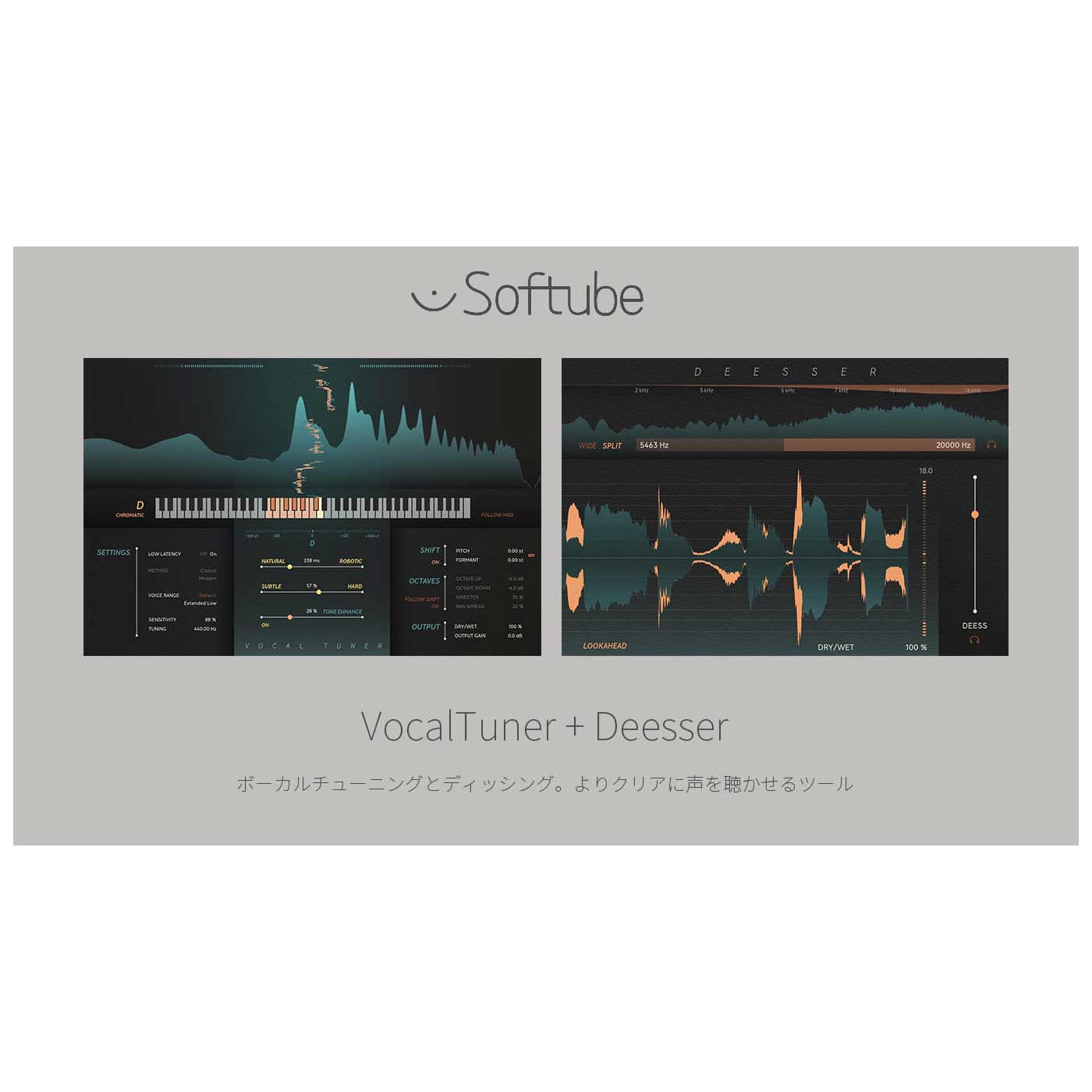 Softube VocalTuner+Deesser プラグインソフト ソフチューブ [メール納品 代引き不可]