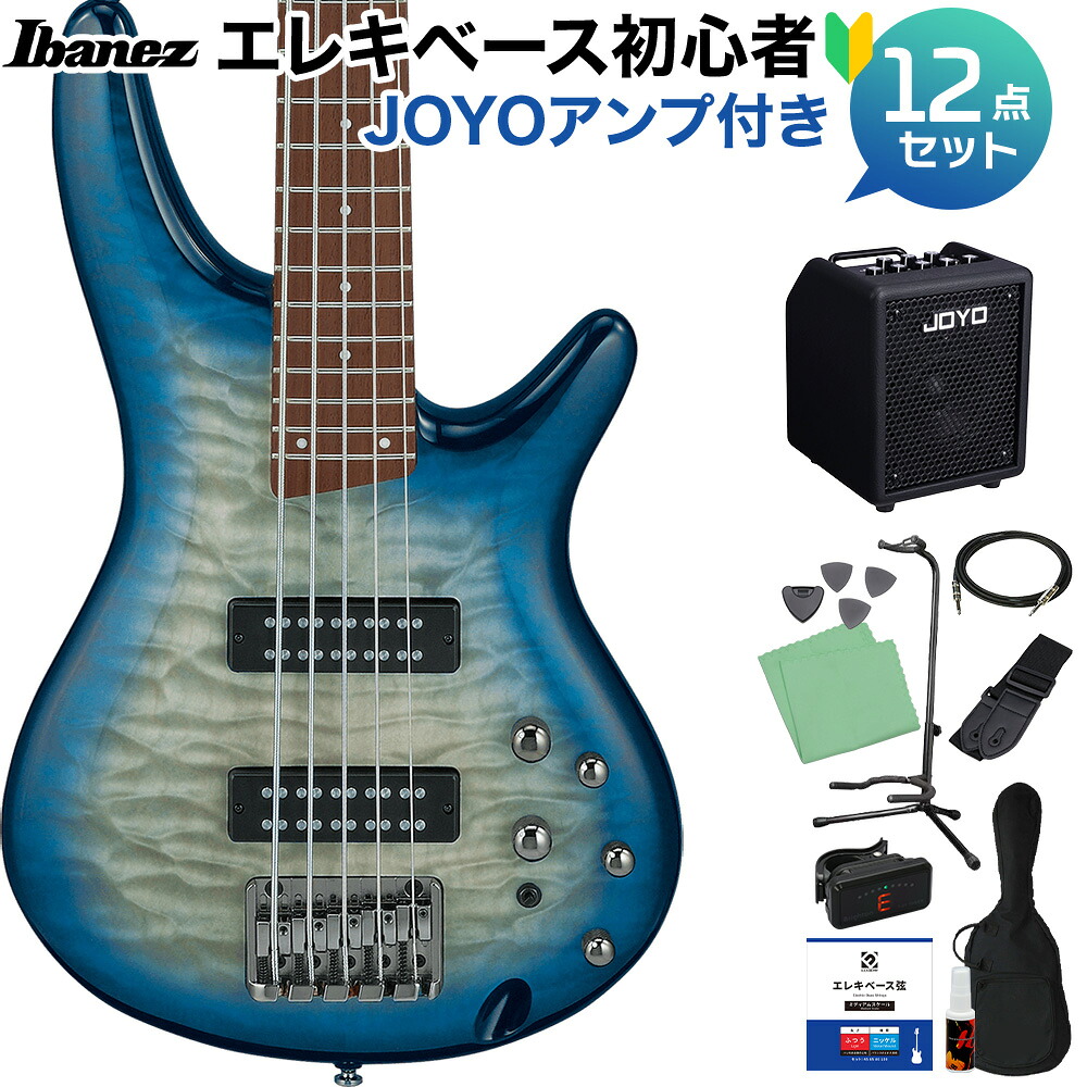 【マラソン期間中 エントリーでさらにP5倍】 Ibanez SR405EQM SCB 5弦ベース初心者12点セット 【VOXアンプ付】 エレキベース Stained Cosmic Blue Starburst アイバニーズ