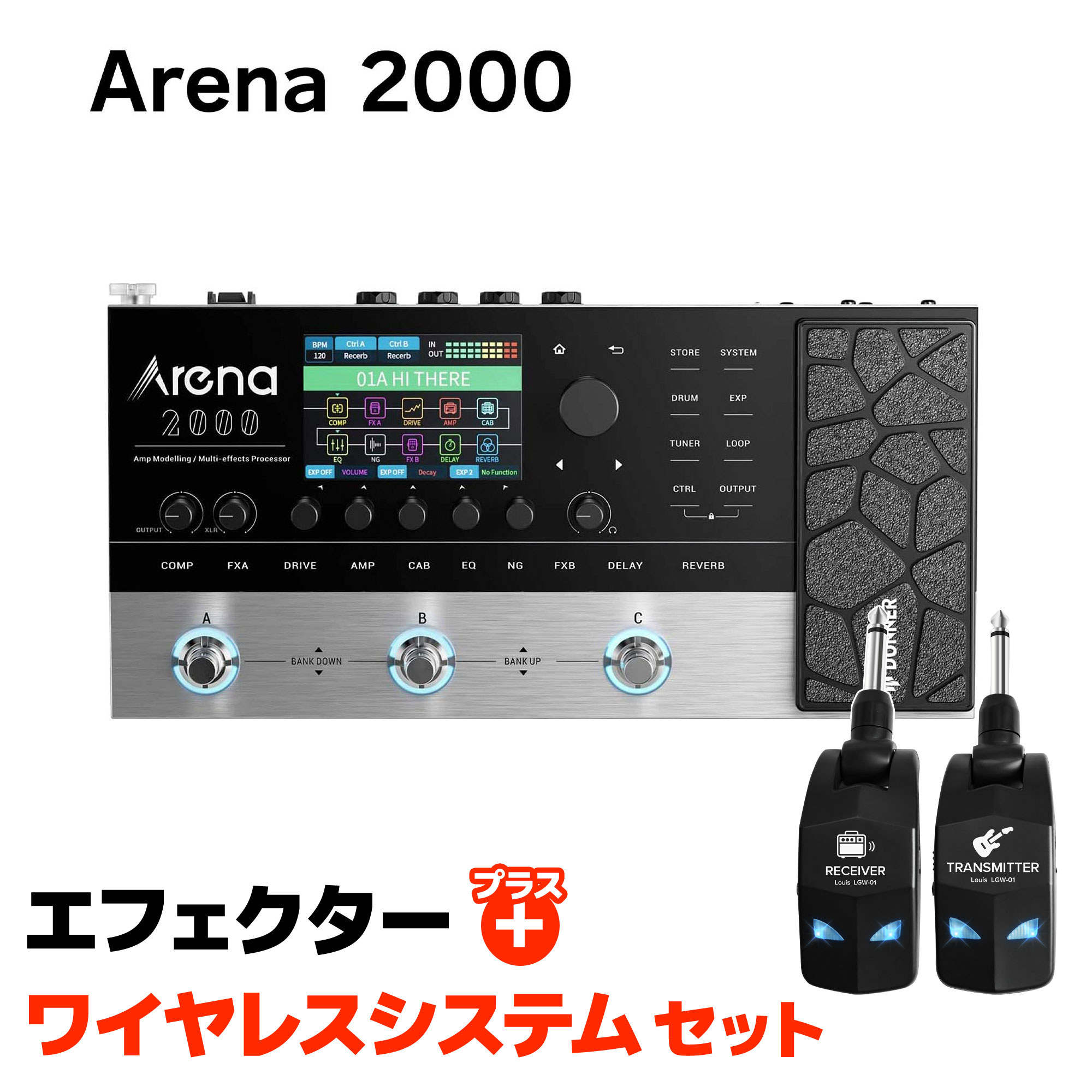 美品　DONNER Arena 2000 アンプモデリングマルチエフェクター mt0179995.jpg