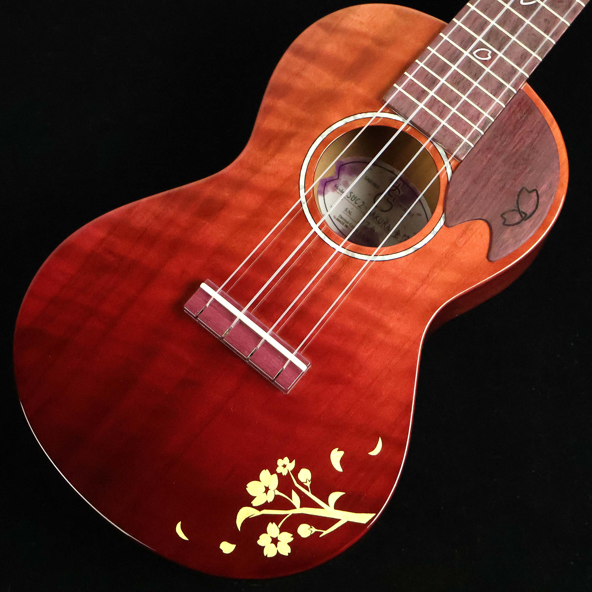 SAKURA UKULELE SUC2-SAKURA-金箔　S/N：226 【コンサート】 サクラウクレレ 【未展示品】