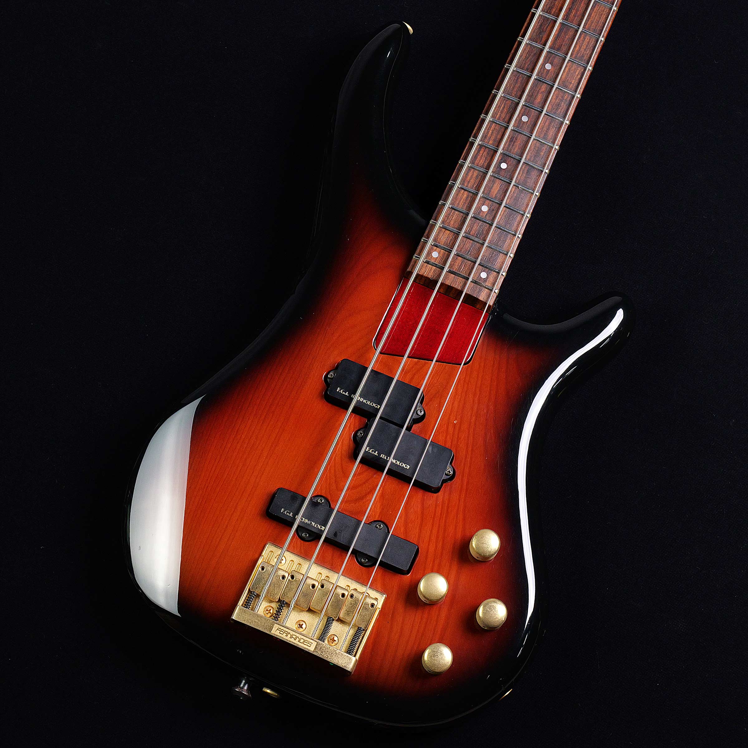 FERNANDES エレキベース レッド 専用ケース付 FERNANDES フェルナンデス エレキベース レッド ソフトケース
