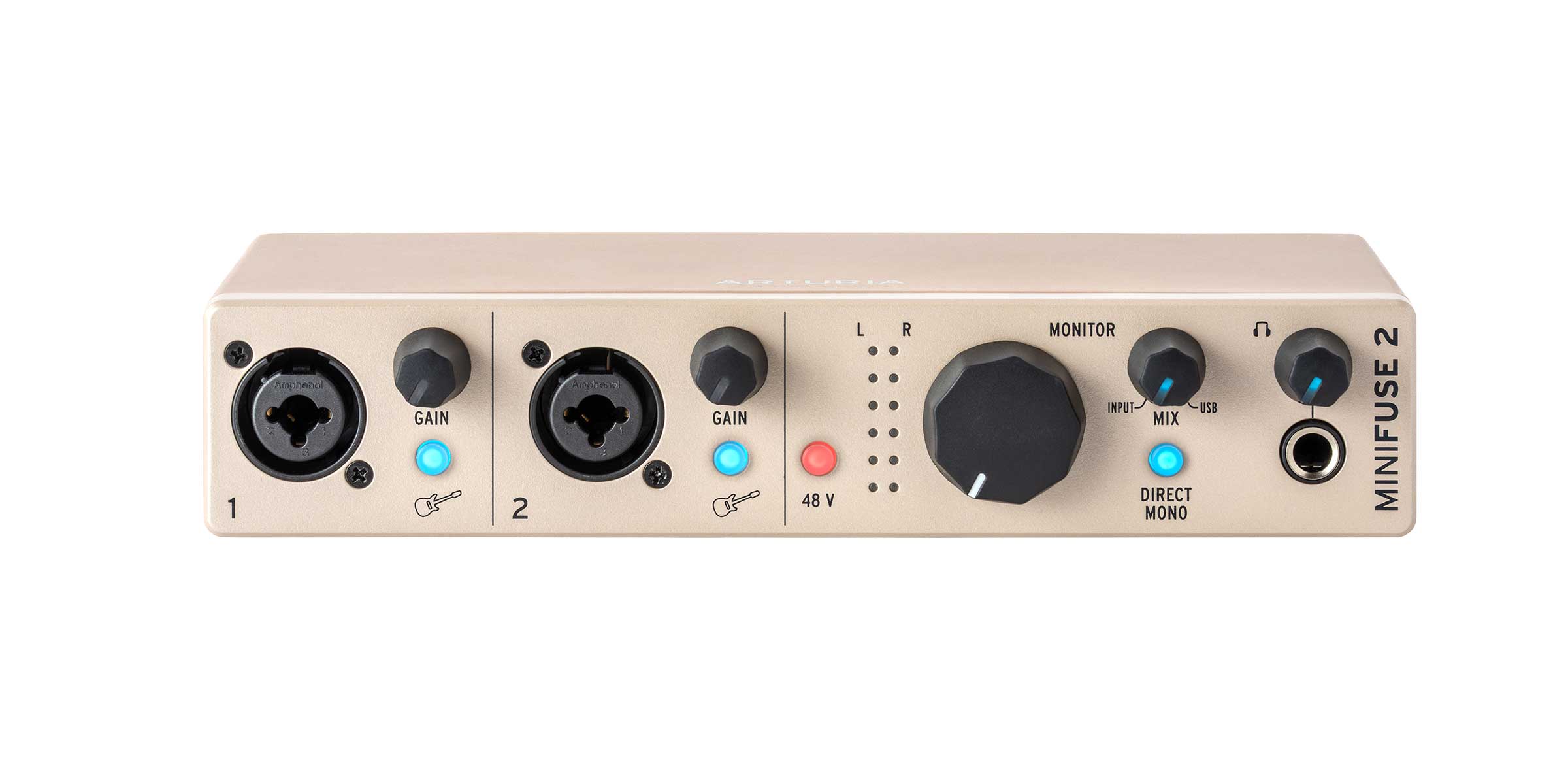 [数量限定] ARTURIA MINIFUSE 2 Champagne シャンパーニュカラー 限定カラー オーディオインターフェイス 2イン/2アウト MIDIインターフェイス アートリア