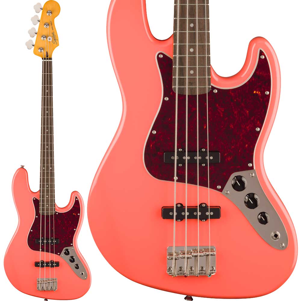 レッド ジャズベース スクワイヤ Squier by Fender Contemporary Jazz Bass Laurel Fingerboard