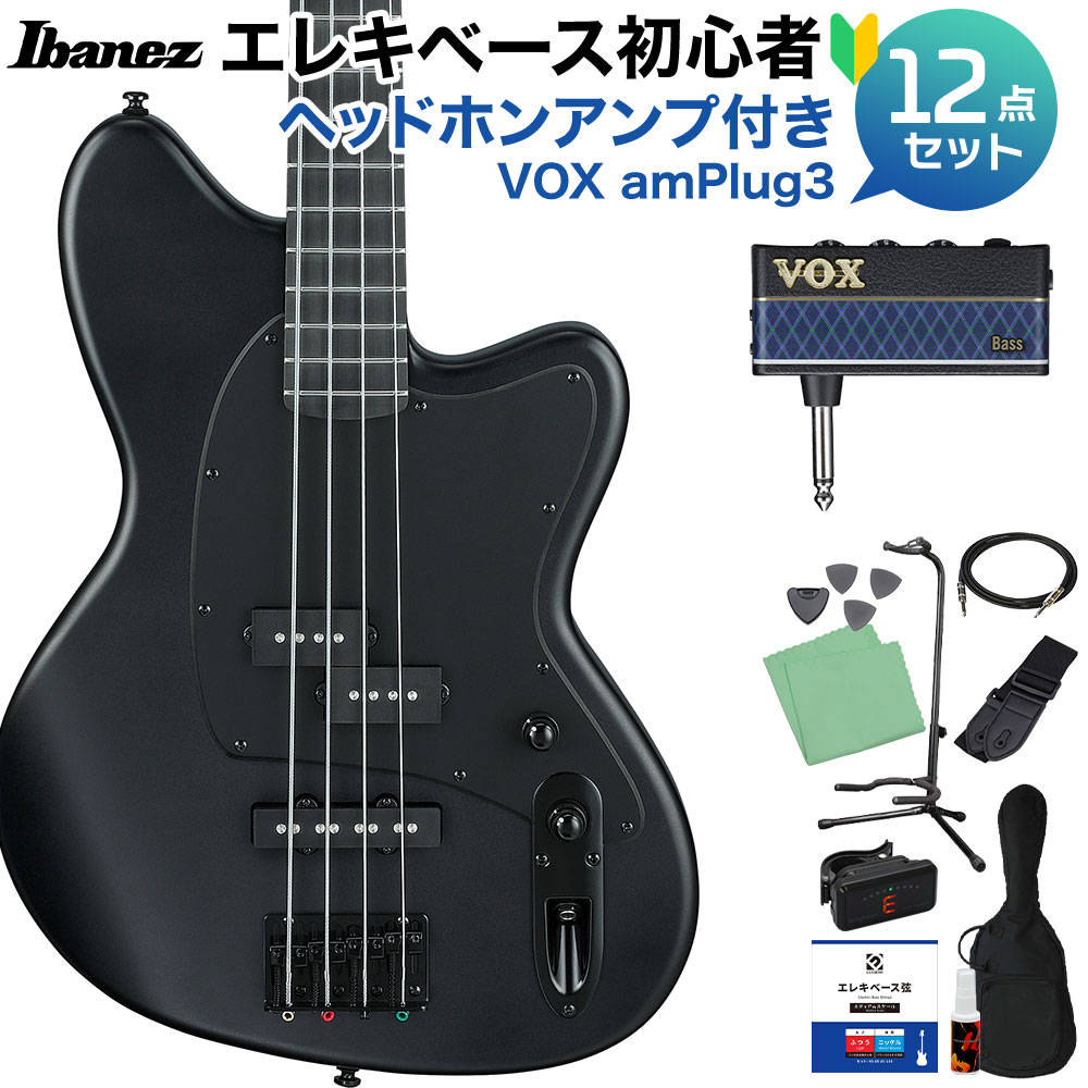 【マラソン期間中 エントリーでさらにP5倍】 Ibanez TMB420B Black Flat 初心者12点セット 【ヘッドホンアンプ付】 34インチスケール タルマンベース アイバニーズ Talman Bass